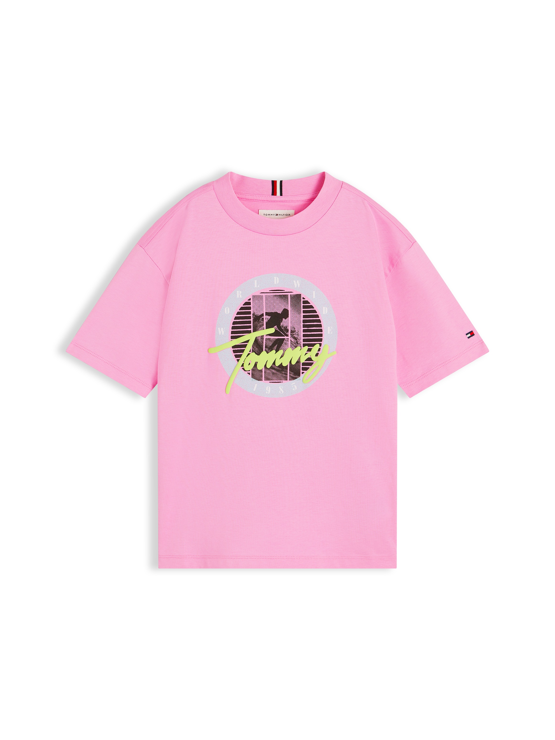 Tommy Hilfiger T-Shirt für Kinder bis 16 Jahre, Regular Fit, cooler Druck