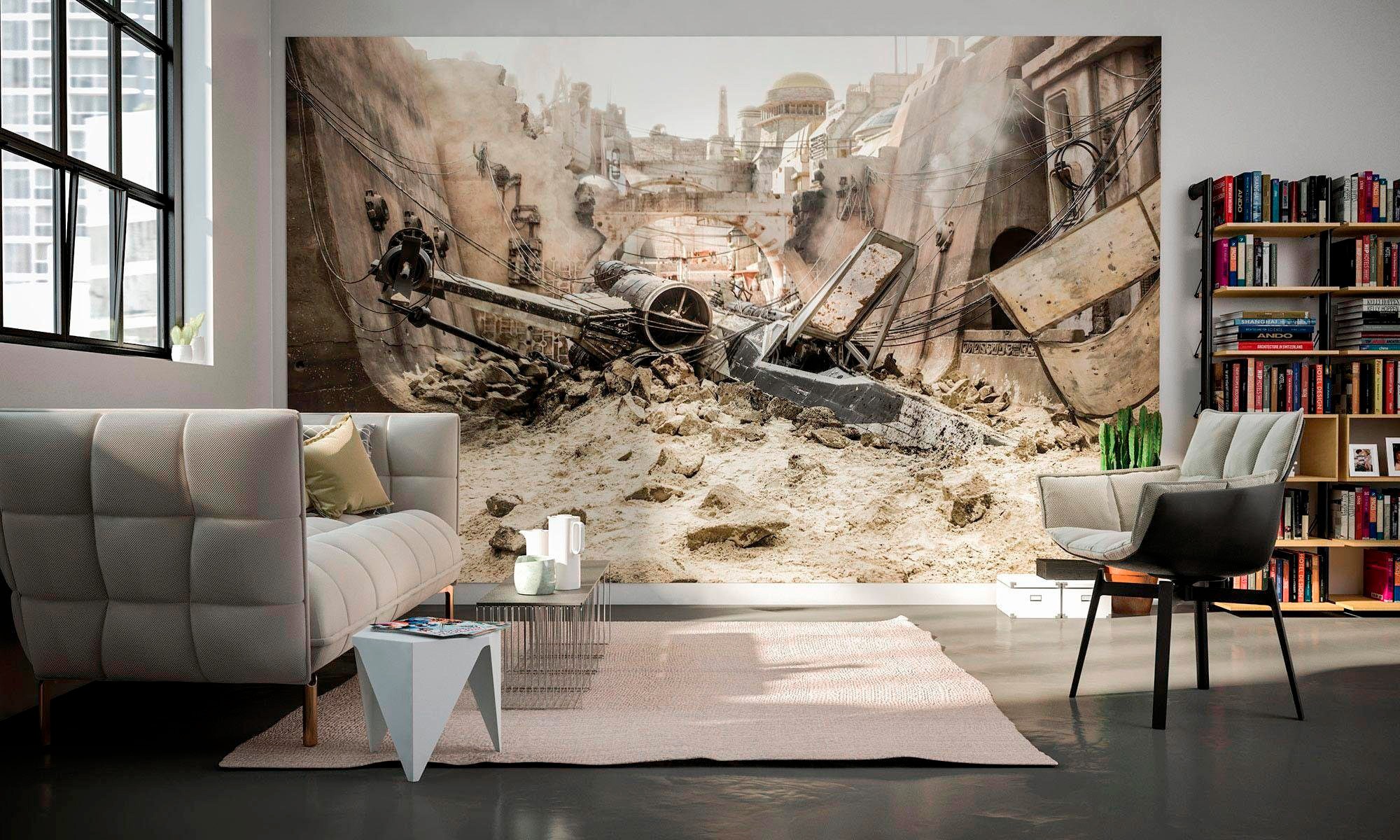 Komar Vliestapete "Digitaldruck Vlies - Star Wars X-Wing - Größe 400 x 250 cm" bedruckt glatt Kinderzimmer