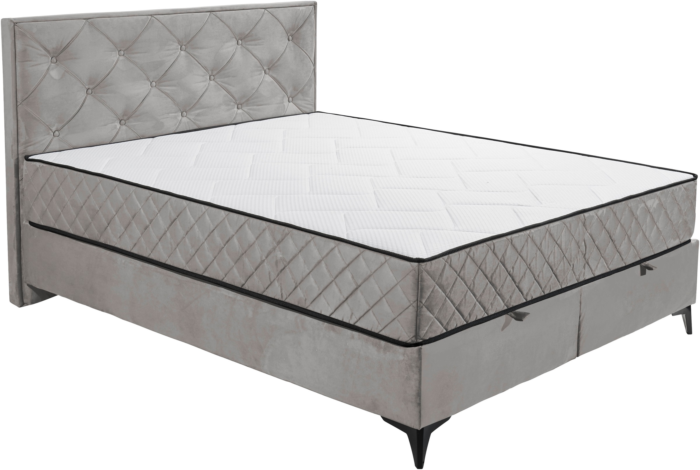 ED EXCITING DESIGN Boxbett »Monroe inkl. Bettkasten, erhältlich in den Breiten 160cm & 180cm«, Duo-Matratze - feste Seite mit Kokosmatte