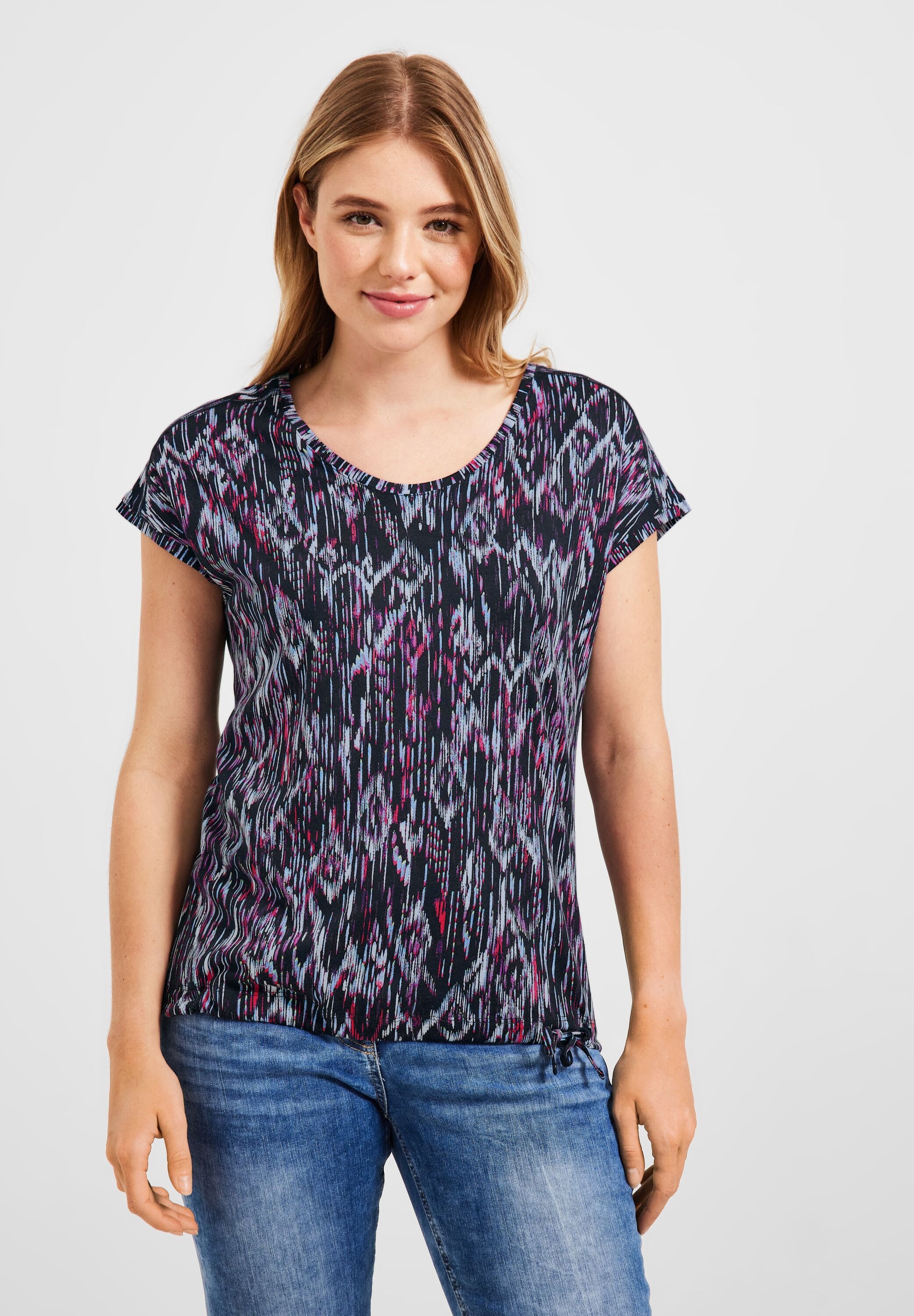 Cecil T-Shirt mit Tunnelzug am Saum