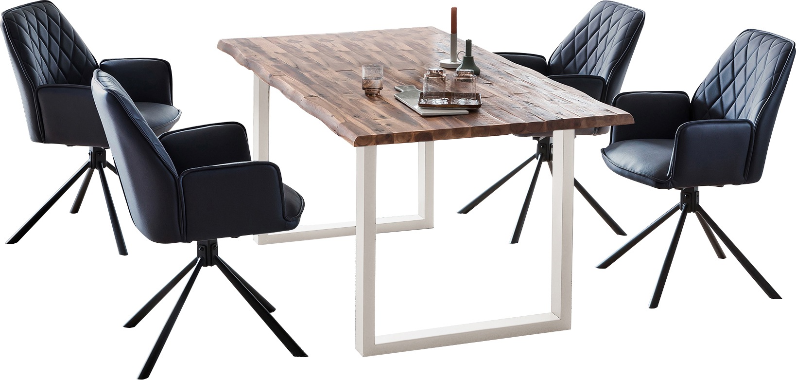 SalesFever Essgruppe, (Set, 5 tlg.), Stühle mit 360 Grad Drehplatte unter d günstig online kaufen