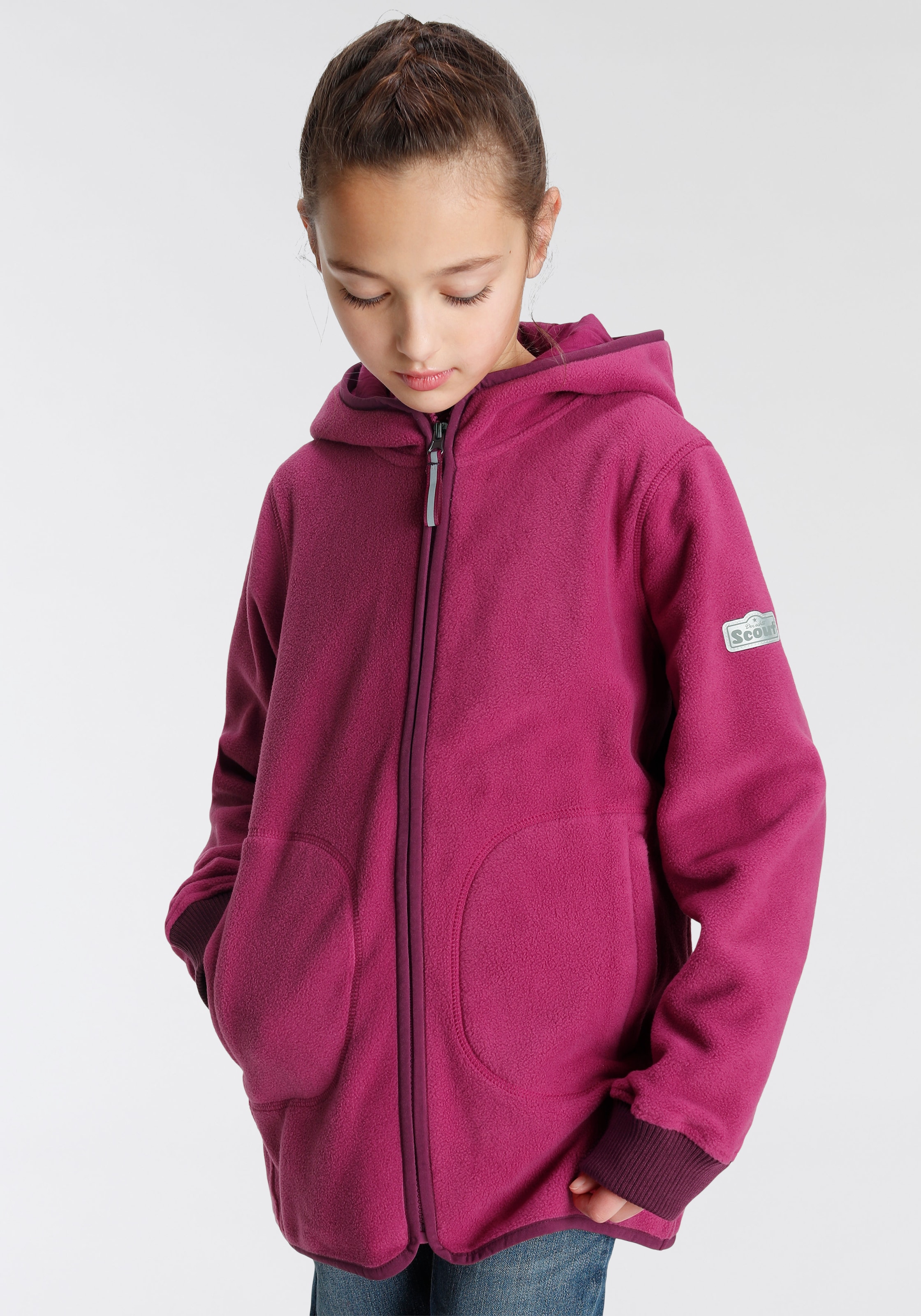 Scout Fleecejacke »COZY 2«, mit Kapuze, mit Ärmelbündchen