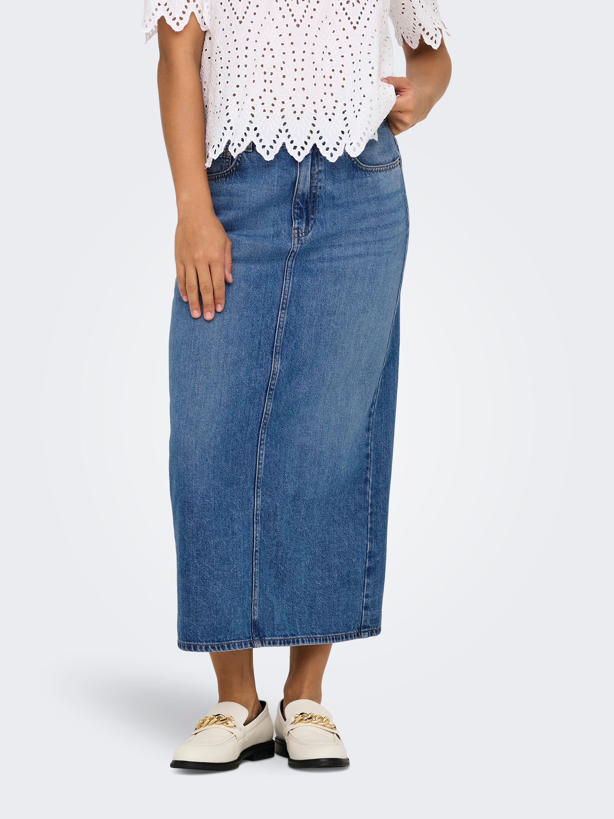 ONLY Jeansrock "ONLLUMI – Jeansrock mit Rückenschlitz für moderne Looks", m günstig online kaufen