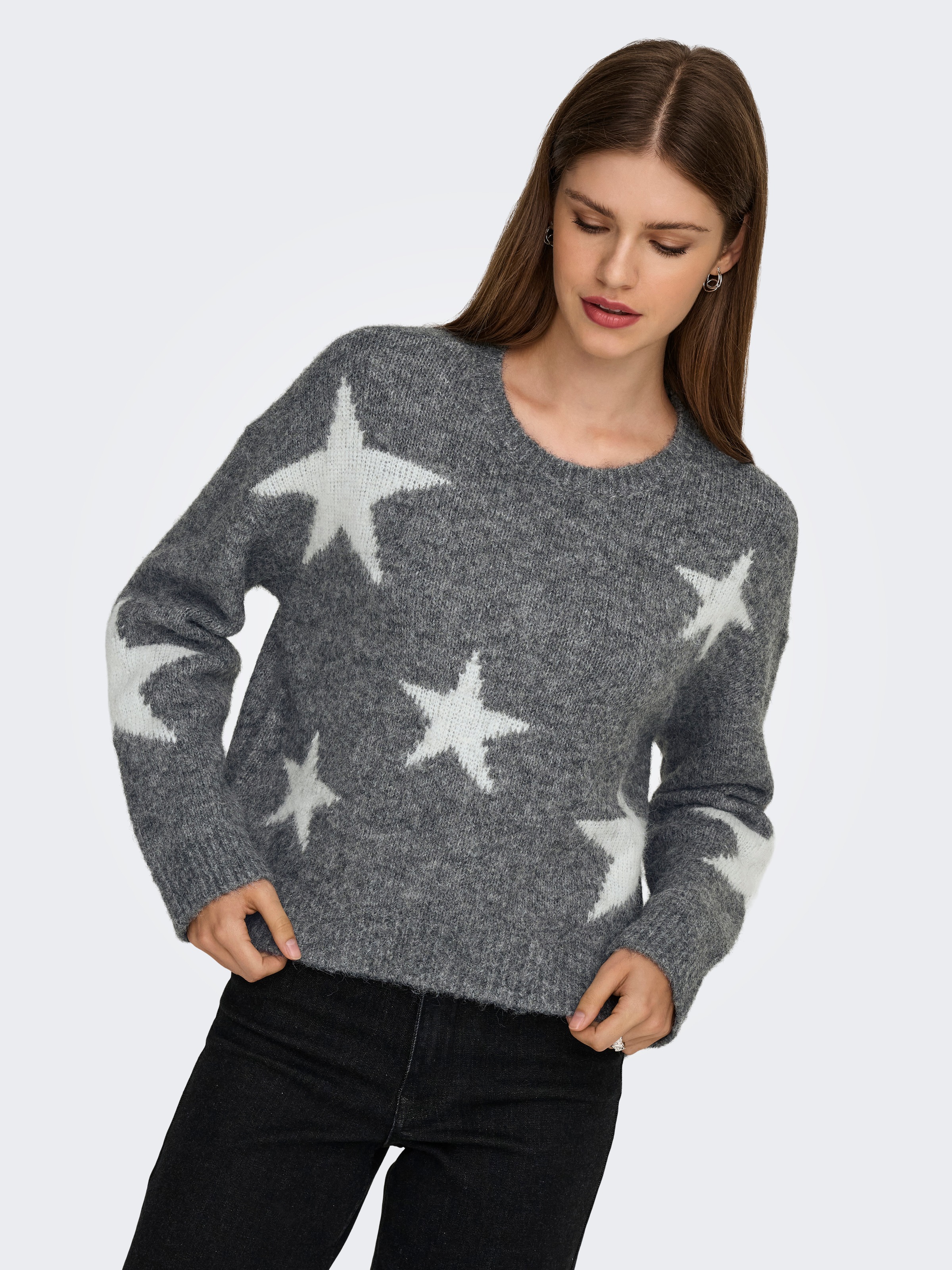 ONLY Strickpullover "ONLAZU LS STAR O-NECK KNT" günstig online kaufen