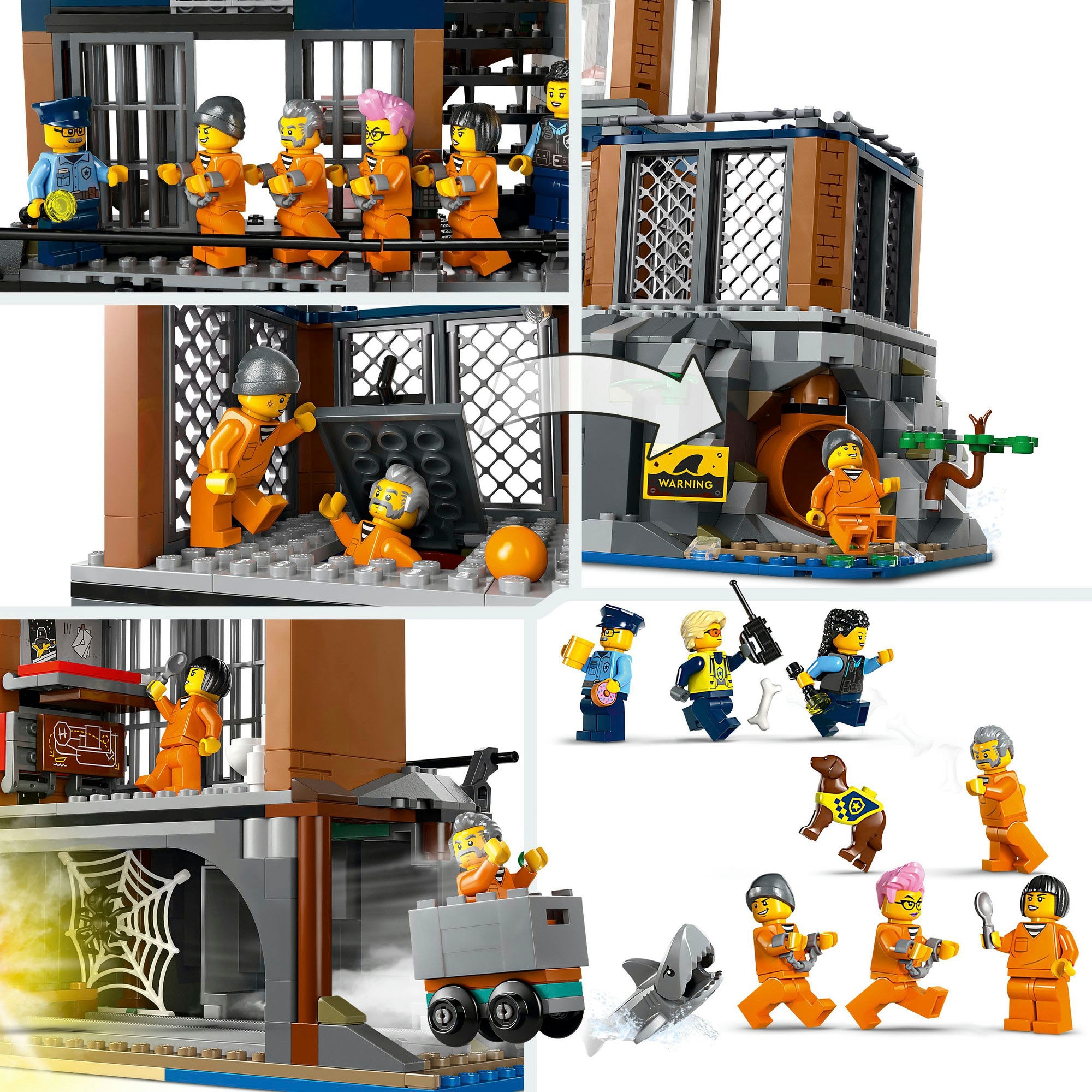 LEGO® Konstruktionsspielsteine »Polizeistation auf der Gefängnisinsel (60419), LEGO City«, (980 St.), Made in Europe