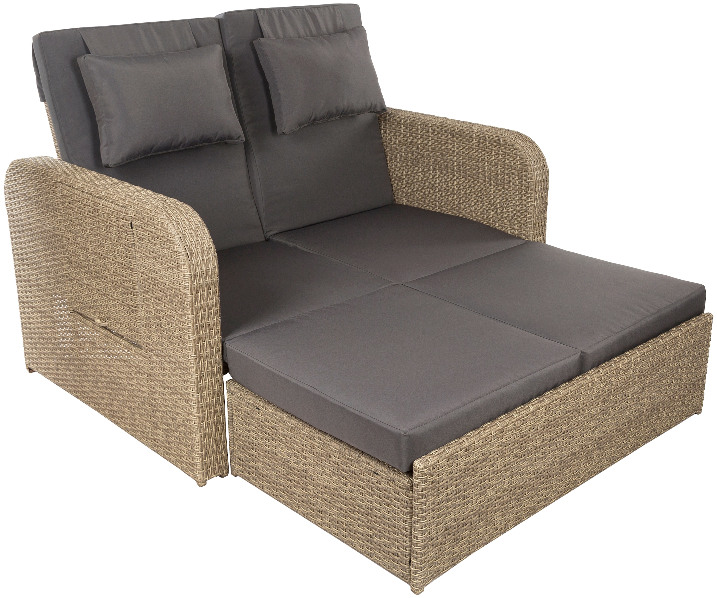 Garden Pleasure kaufen BAUR »MONTE mit | ausklappbarem Loungesofa CARLO«, Sonnendach