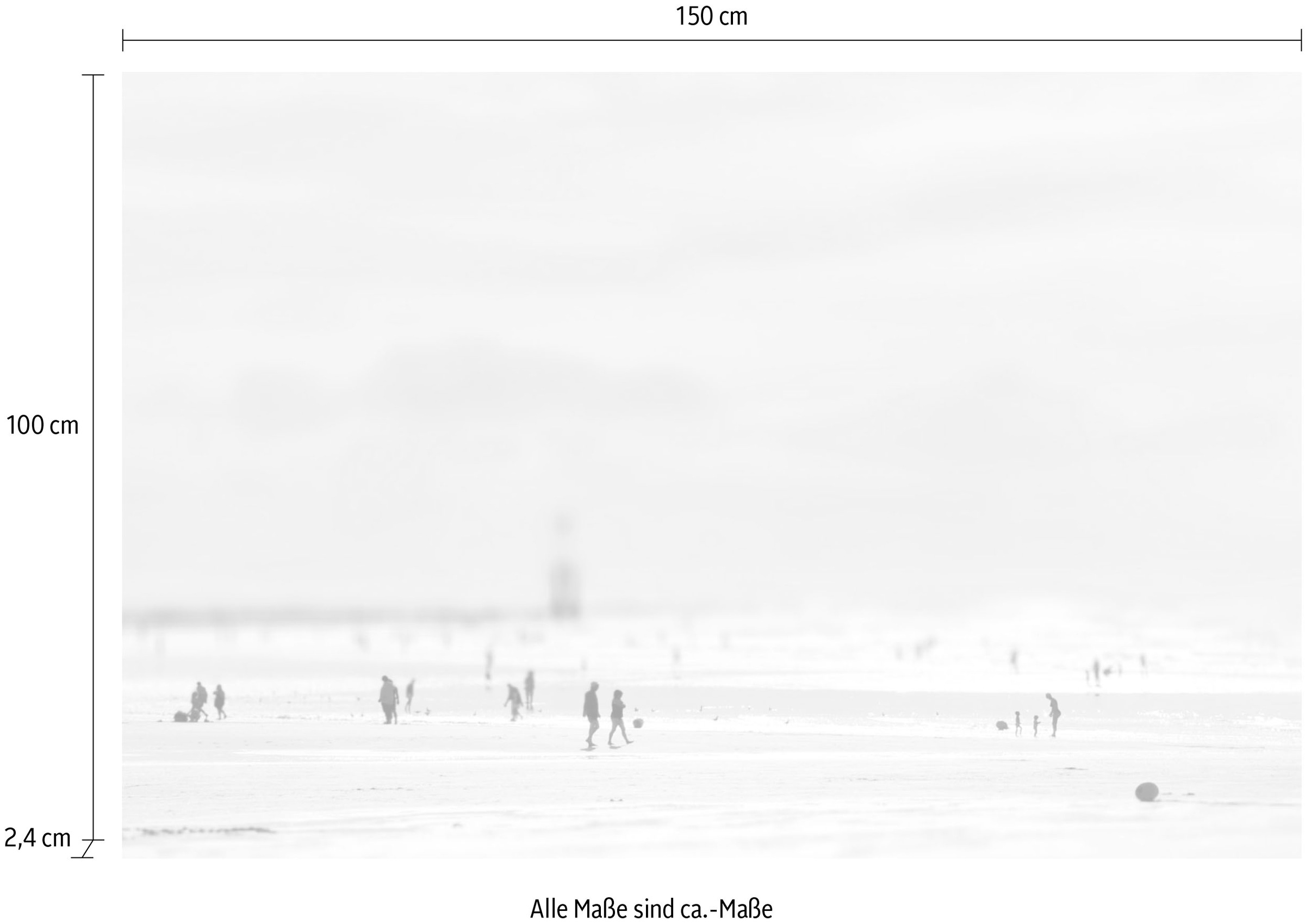 queence Acrylglasbild »Ebbe«, Strand-Strandbilder-Meer-Meer Bilder, Fine Art-Print in Galeriequalität