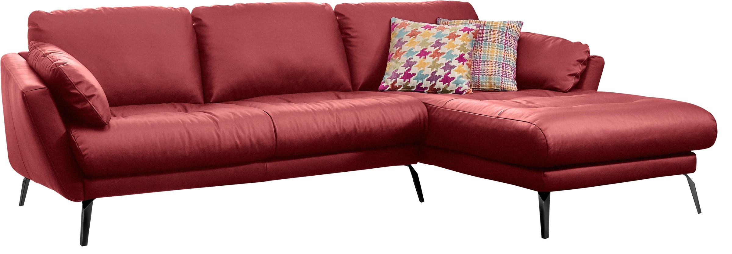 W.SCHILLIG Ecksofa "softy, toller Sitzkomfort, L-Form", mit dekorativer Hef günstig online kaufen