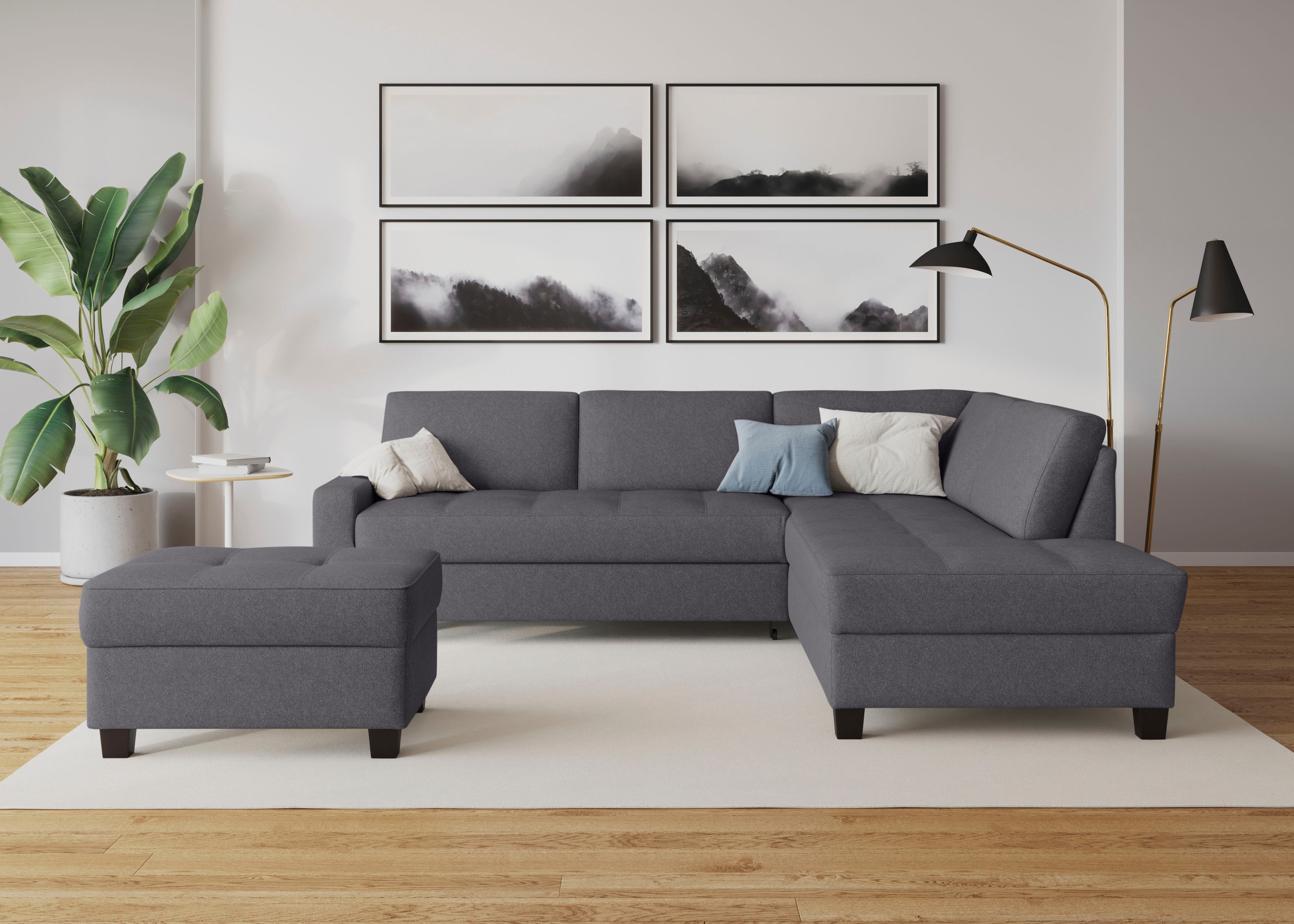 Thumbnail - DOMO collection Ecksofa "Florentina zeitlos und elegant, Sitznähte als Designelement, L-Form", wahlweise mit Bettfunktio...