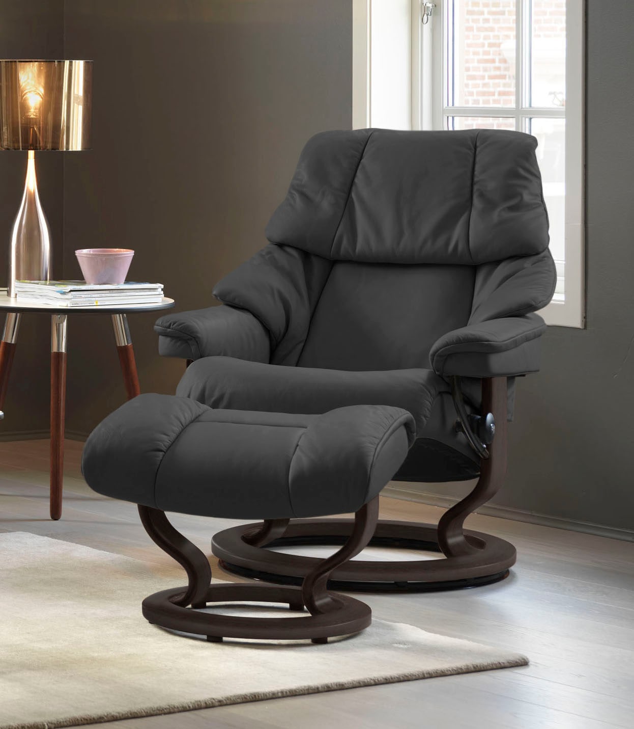 Stressless Fußhocker "Reno", mit Classic Base, Gestell Wenge günstig online kaufen