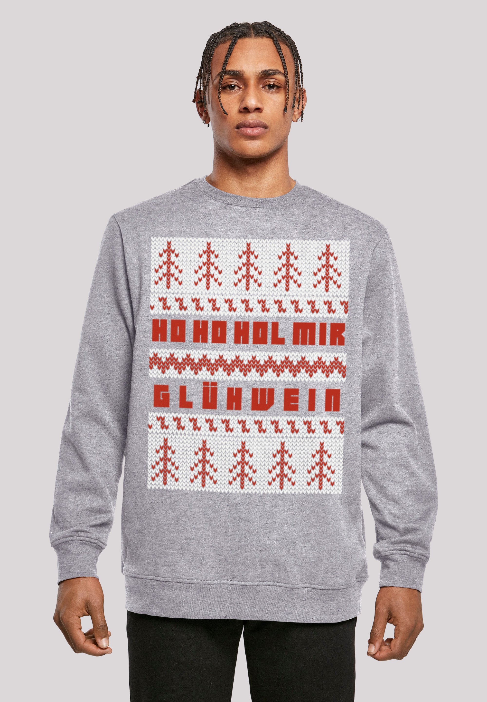 F4NT4STIC Kapuzenpullover »Ho Ho Hol mir Glühwein Weihnachten«, Print