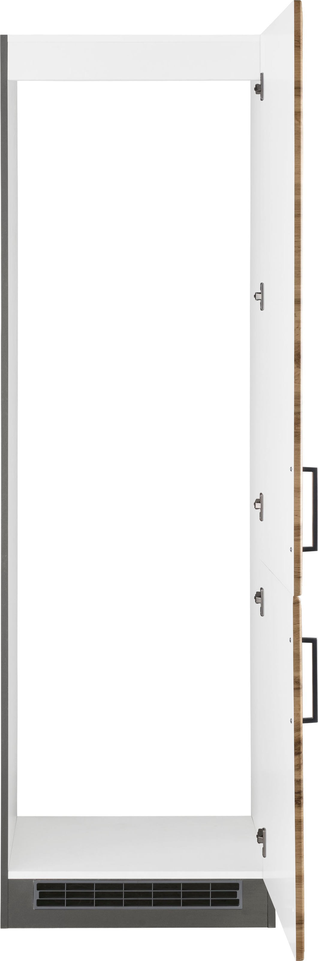 KOCHSTATION Kühlumbauschrank »KS-Stockholm« 60 cm breit, hochwertige MDF-Fronten mit Fräsung