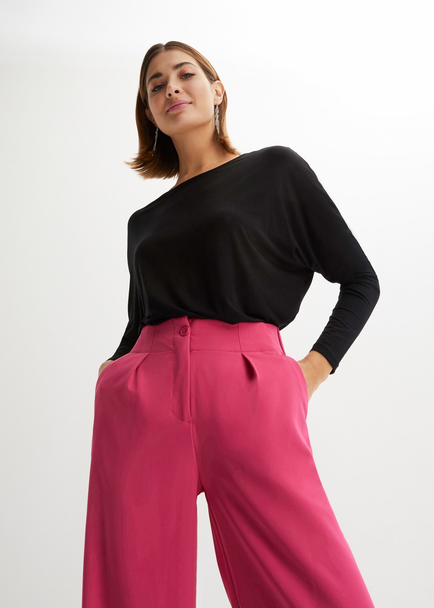 bonprix Langarmshirt "Langarmshirt aus softem Viskose-Mix" Langarmshirt aus günstig online kaufen