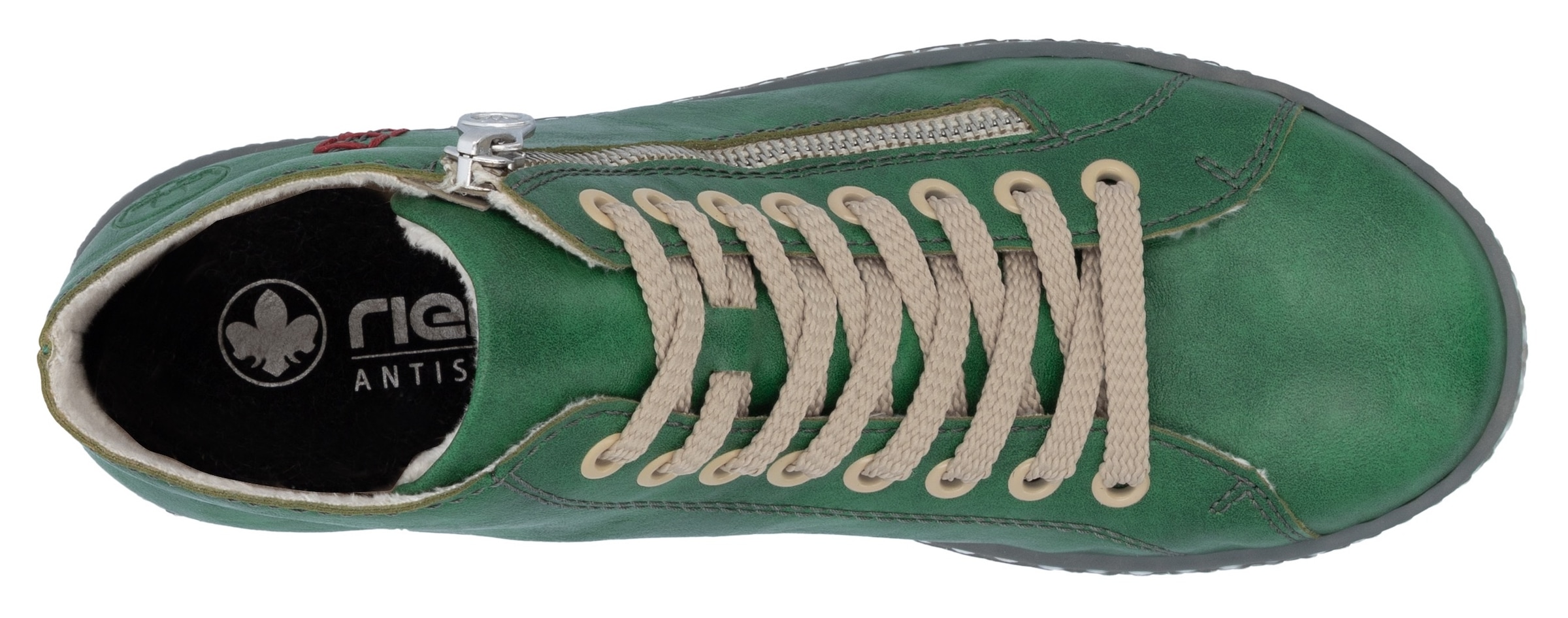 Rieker Schnürboots, Schnürstiefelette, Casual-Boots mit Reißverschluss außen