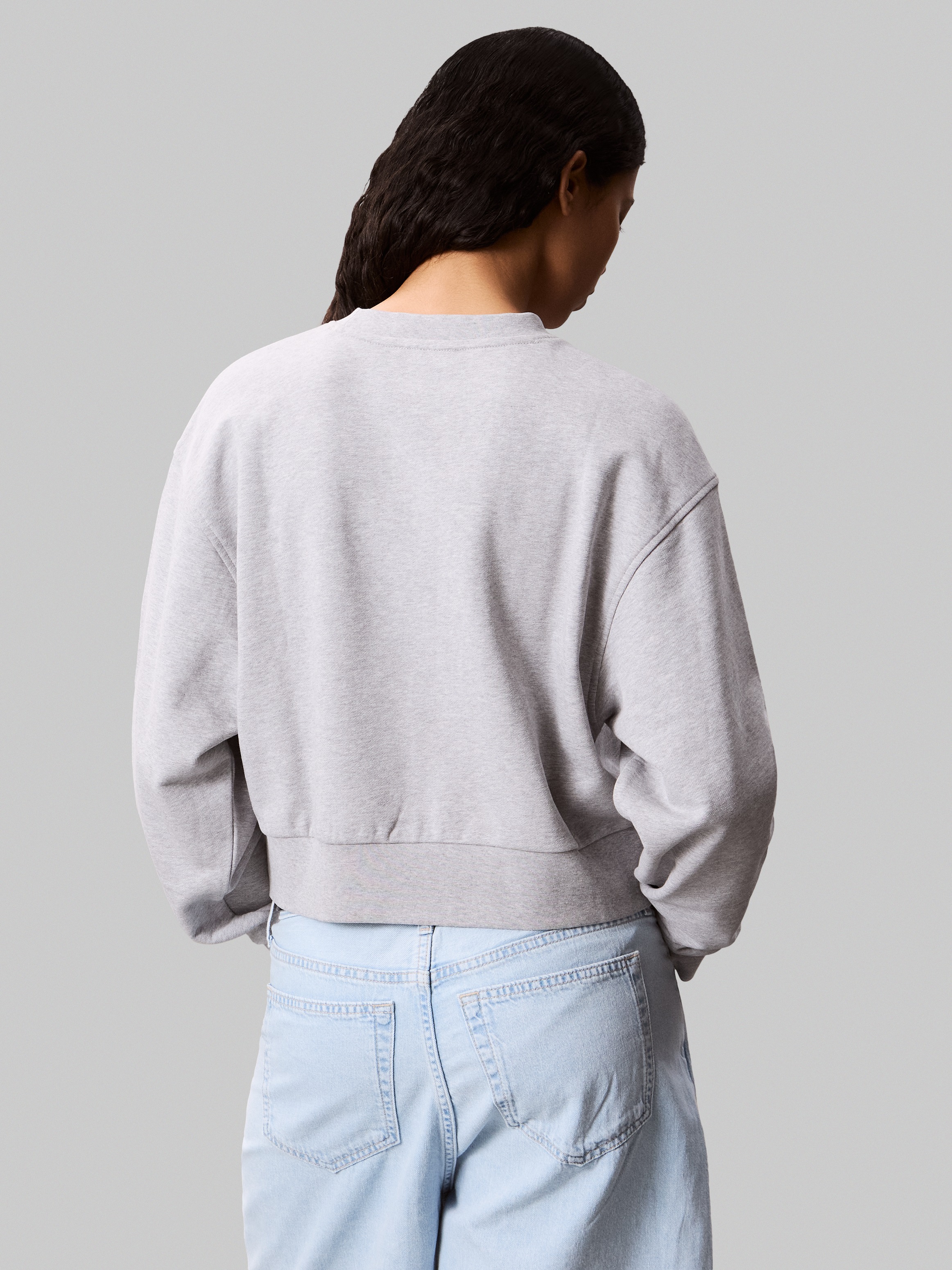 Calvin Klein Jeans Sweatshirt "FRENCH TERRY WOVEN LABEL CREW", Regular fit günstig online kaufen