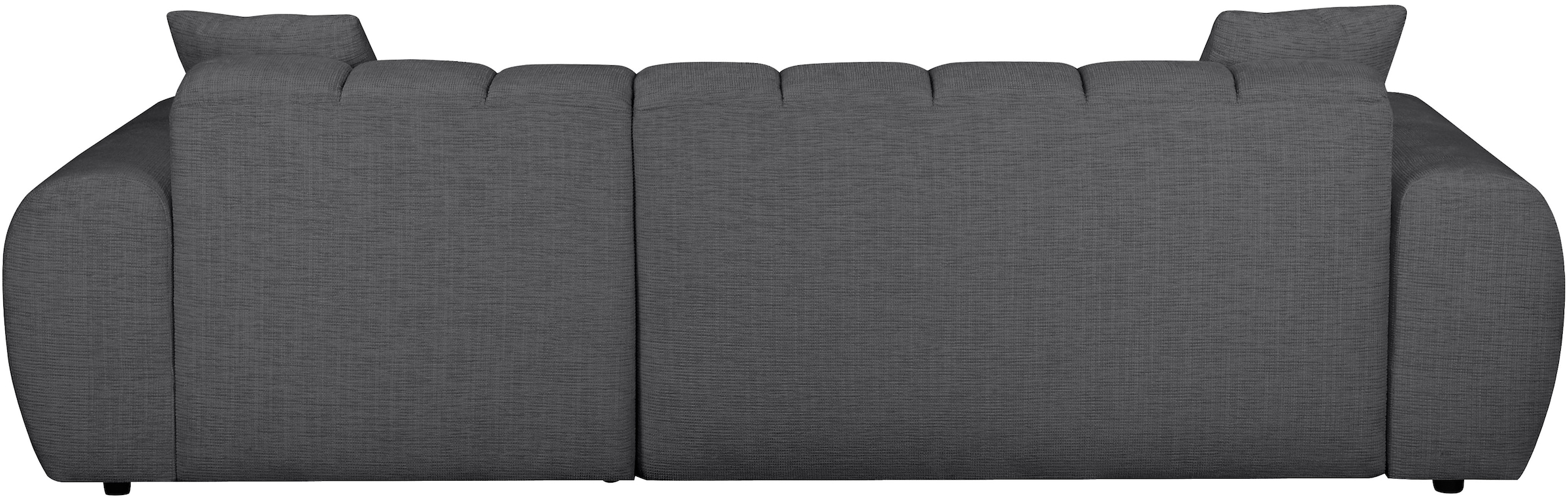 OTTO home Ecksofa »LAURRENT Feinstruktur L-Form, 246 cm« Schlaffunktion (123/191cm), Bettkasten, Taschenfederkern und Topper