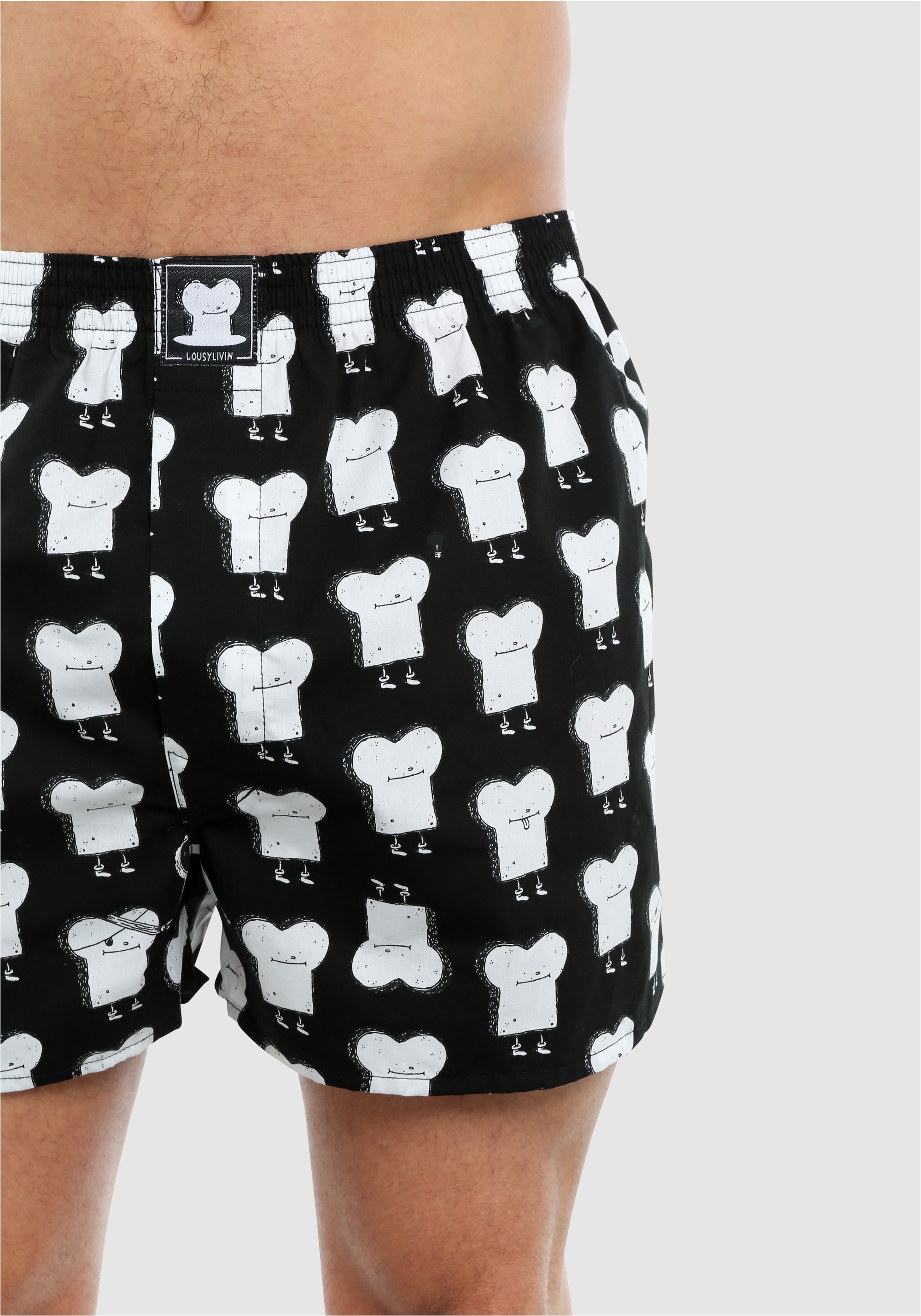 Lousy Livin Boxershorts »Toast Zitrone«, mit coolen Comic-Motiven