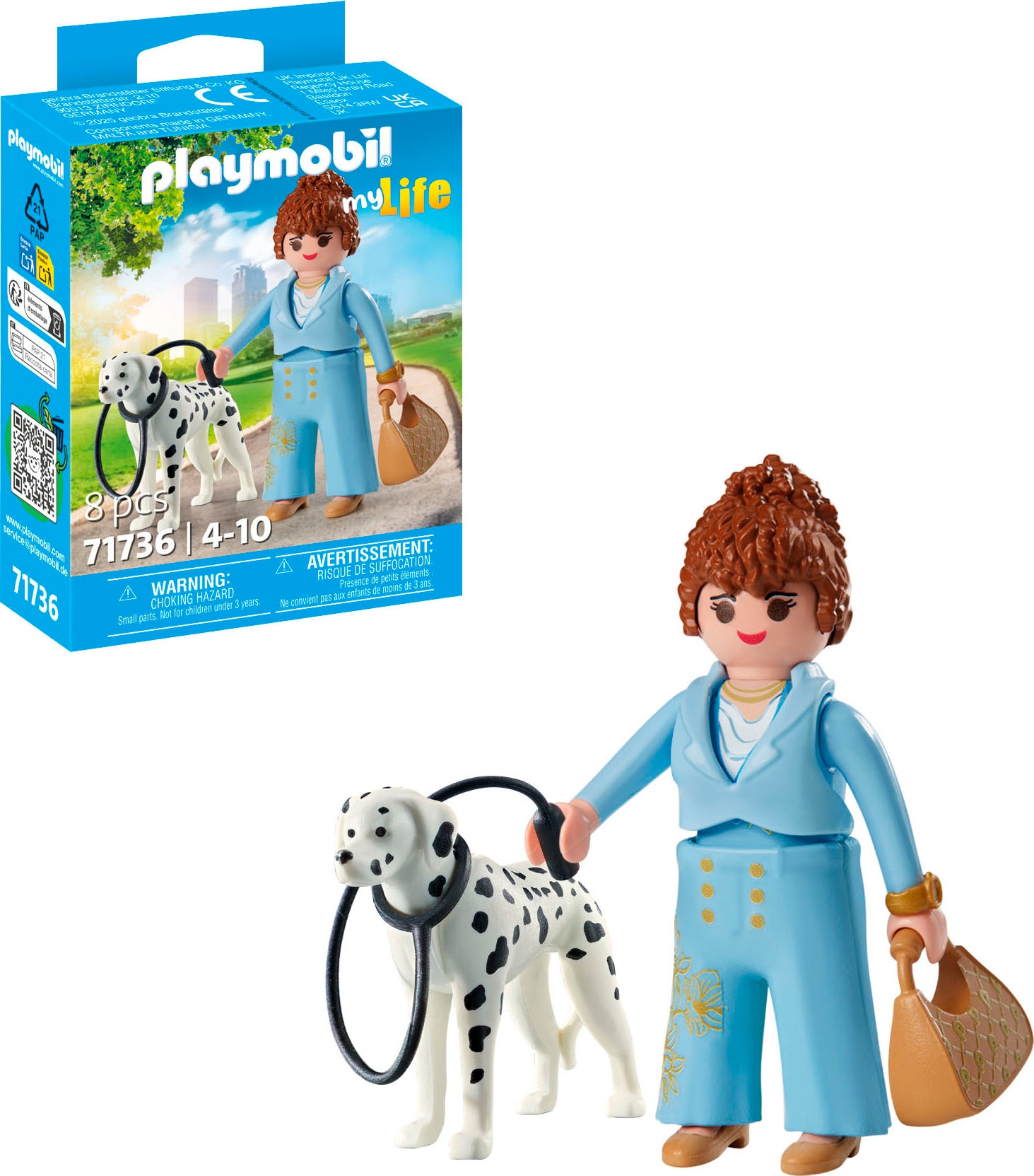 Playmobil® Konstruktions-Spielset »Managerin mit Dalmatiner (71736), Playmobil My Life«, (8 St.)