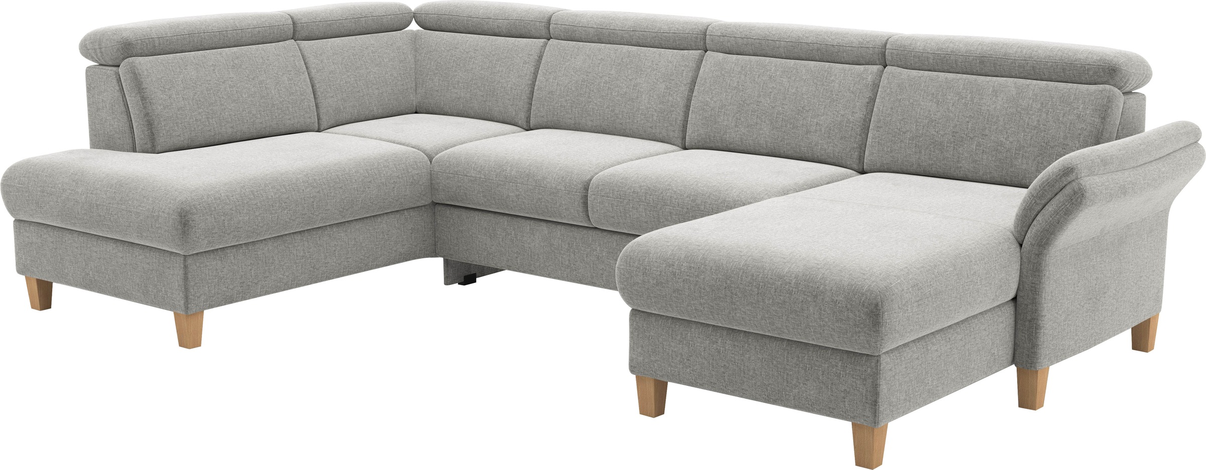 Thumbnail - Home affaire Wohnlandschaft "Glendale, U-Form" inkl. Kopfteilverstellung, wahlweise mit Vorziehsitz und Bettkasten