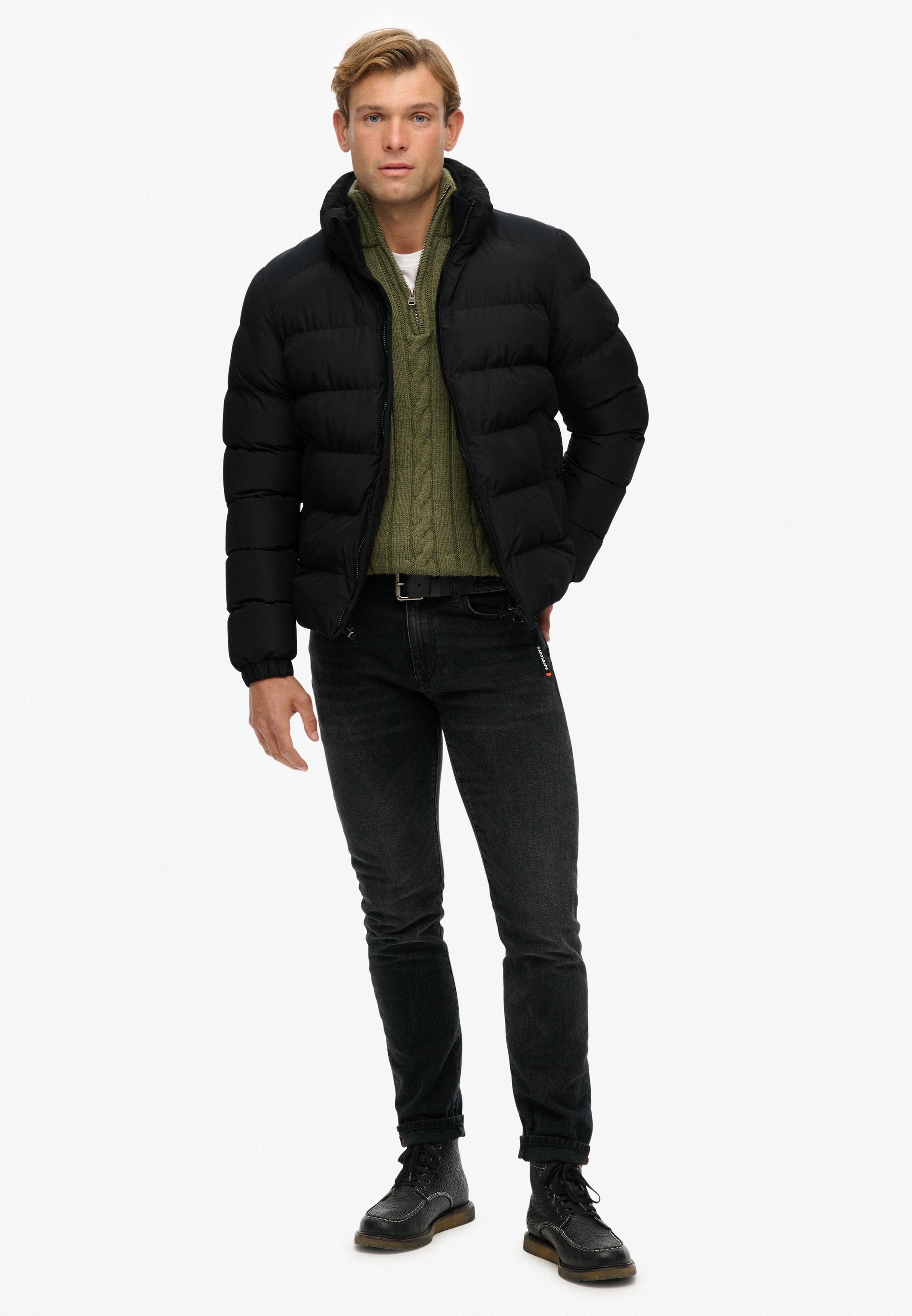 Superdry Steppjacke »SPORTS PUFFER JACKET« ohne Kapuze