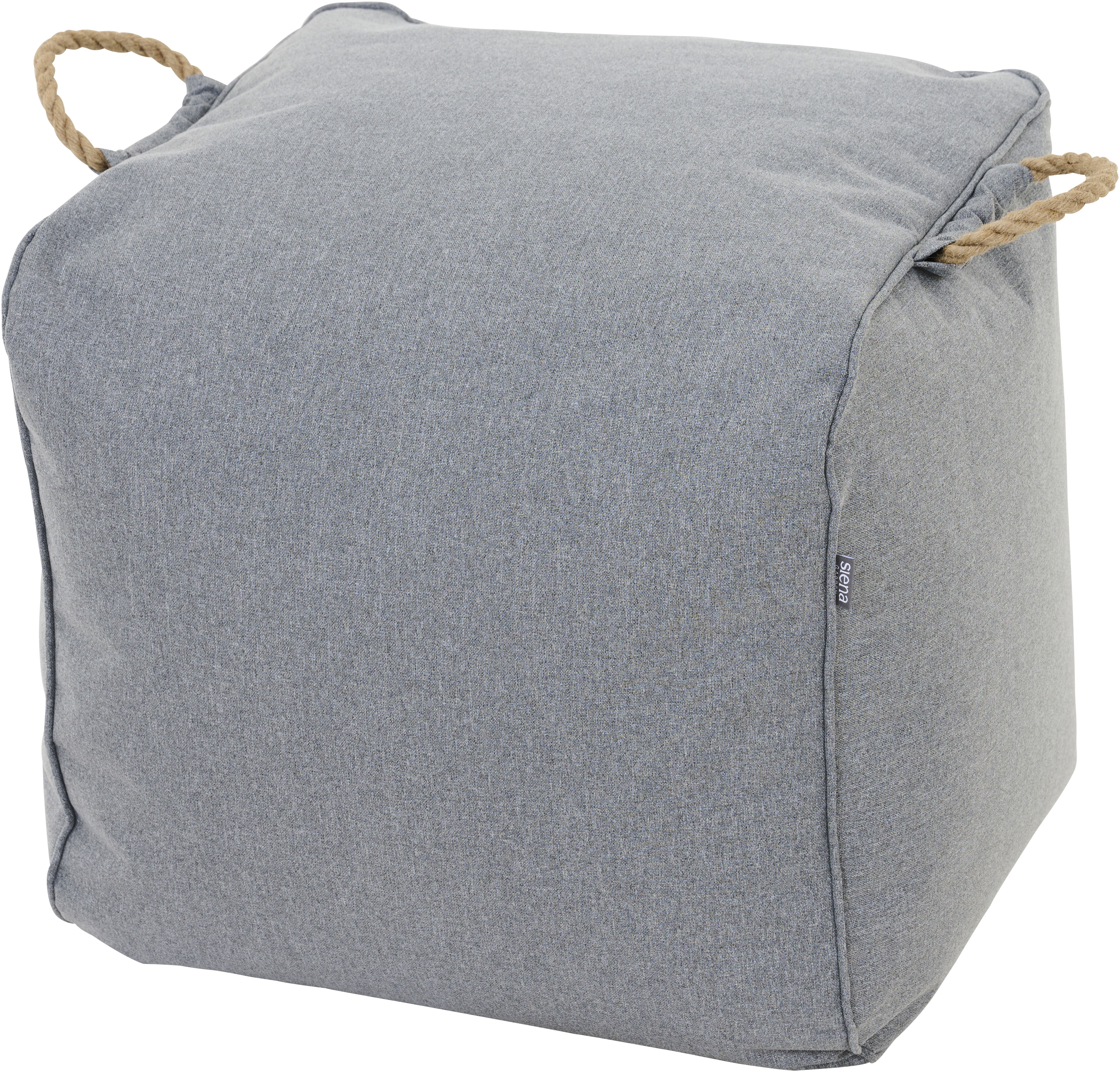 Siena Garden Sitzhocker "Integral Hocker 46 x 48 x 46 cm, Farbe stone grey" Meliert, Bezug aus 100% Polyester, PE-beschichtet