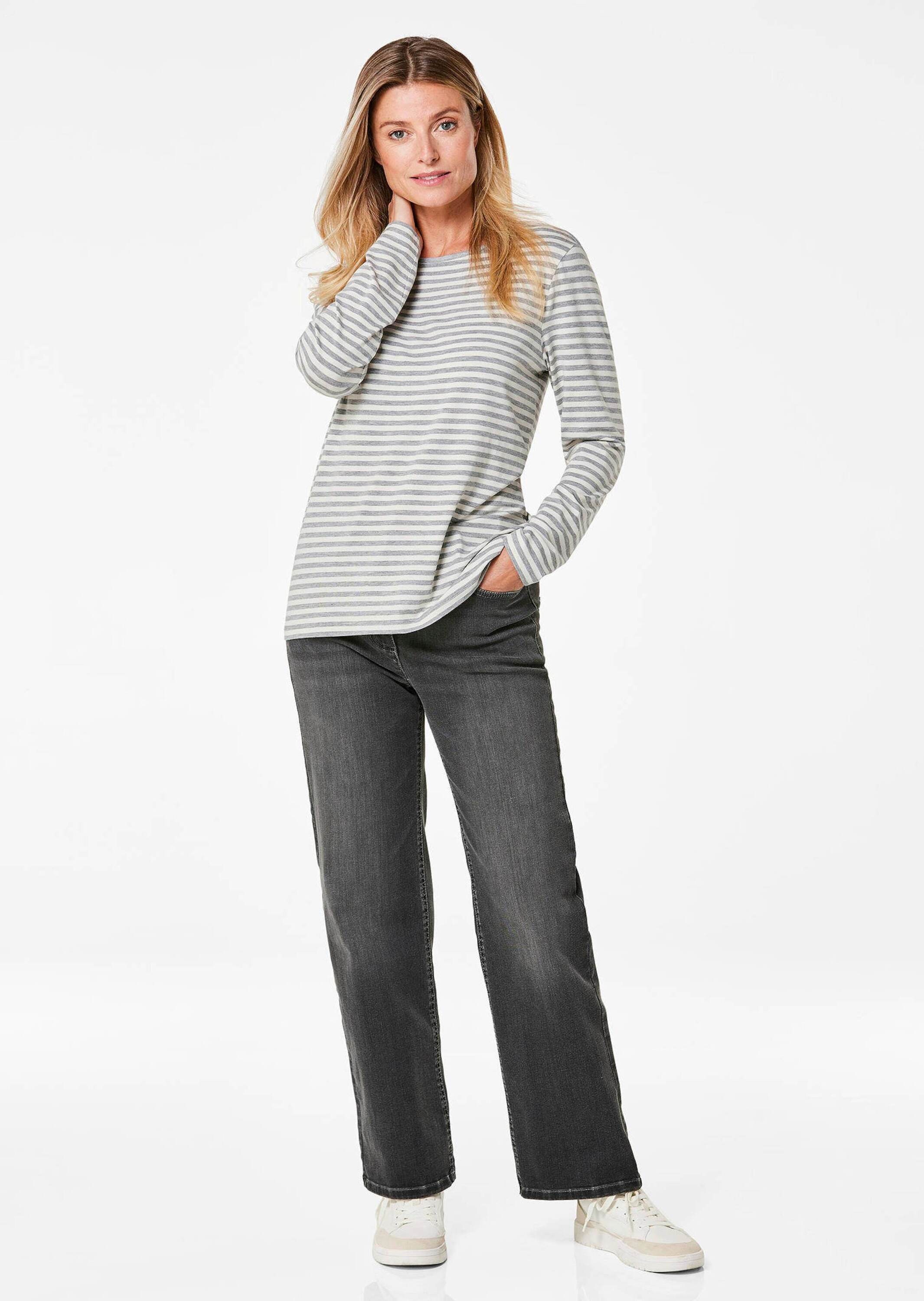 GOLDNER Longpullover "Ringelshirt mit U-Boot-Ausschnitt" günstig online kaufen