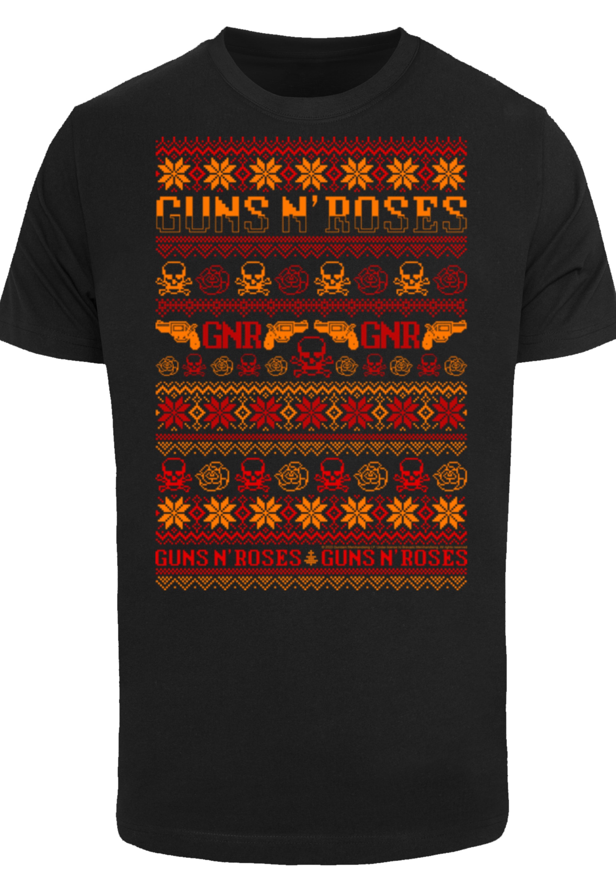 F4NT4STIC T-Shirt »Guns And Roses Christmas«, Premium Qualität