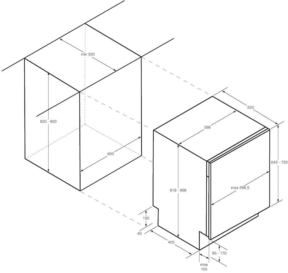 Haier vollintegrierbarer Geschirrspüler »XIB 6B2S3FS«, XIB 6B2S3FS