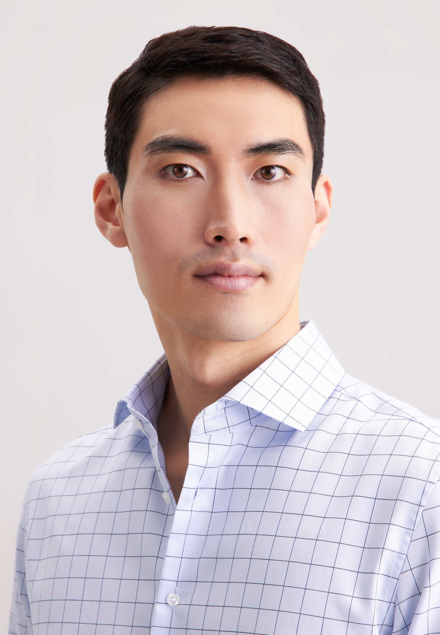 seidensticker Businesshemd »Schwarze Rose« Shaped 1/1 Kentkragen Karo