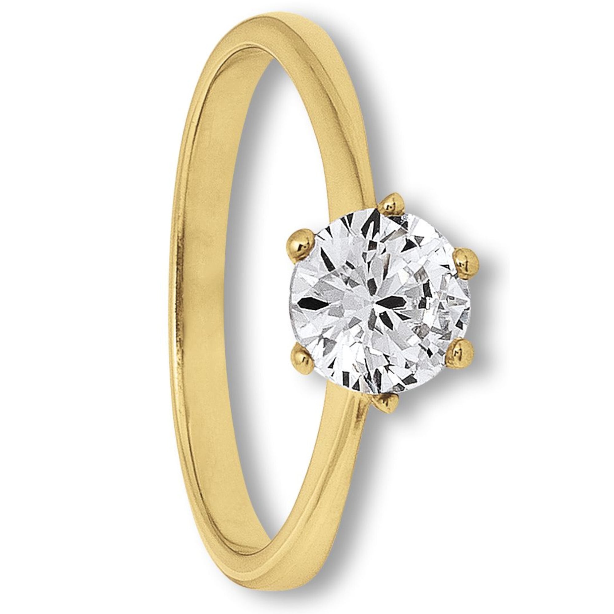 Goldring ONE ELEMENT Zirconia Ring 333 Yellow Gold Size 52