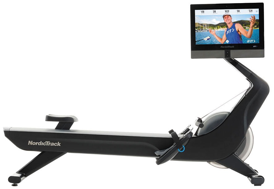 NordicTrack Rudergerät »NordicTrack RW900«, (iFIT-fähiges Rudergerät mit schwenkbarem 22'' Touchscreen), Rudermaschine, 26 Widerstandsstufen, Magnetbremssystem
