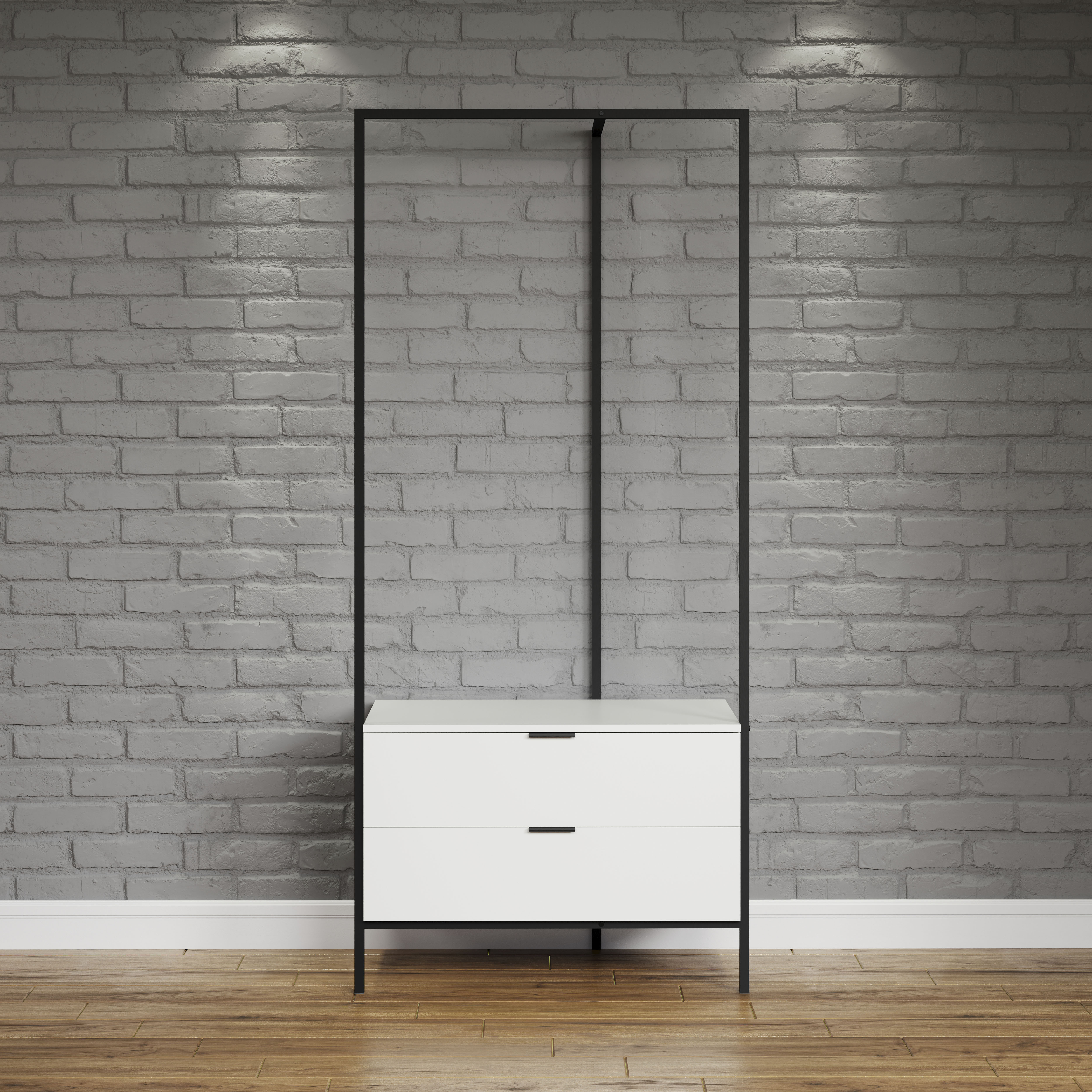 Home affaire Garderobenschrank "Innsbruck" 1 Stk. tlg. Garderobe mit Kleiderstange & 2 Schubladen - (B/T/H) 85/47/190 cm