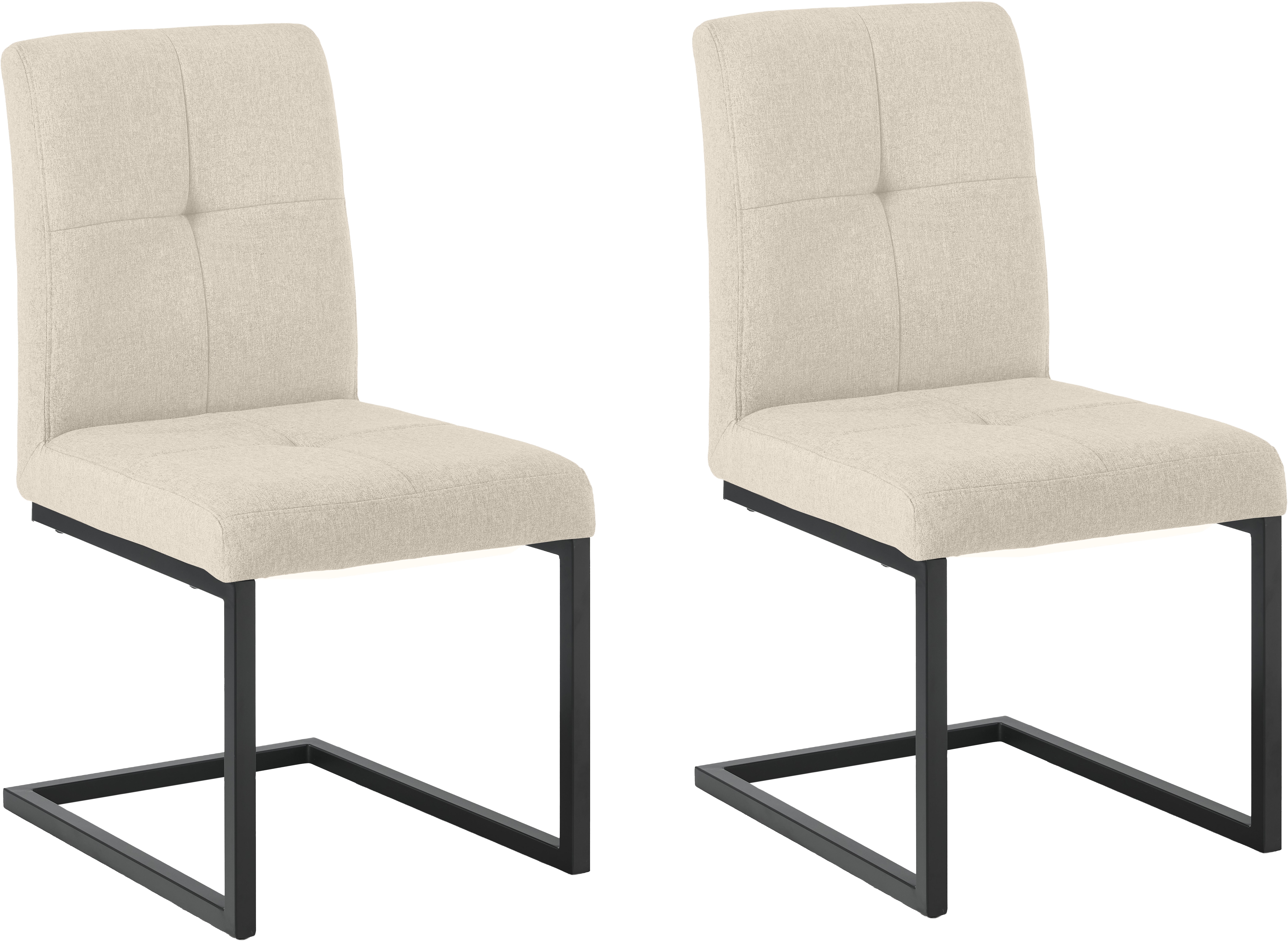 OTTO home Esszimmerstuhl "Geranie Freischwinger, Schwingstuhl" (Set) 2 Stk.mit 3D-Steppung, robustes Gestell, hochwertiger Stoff