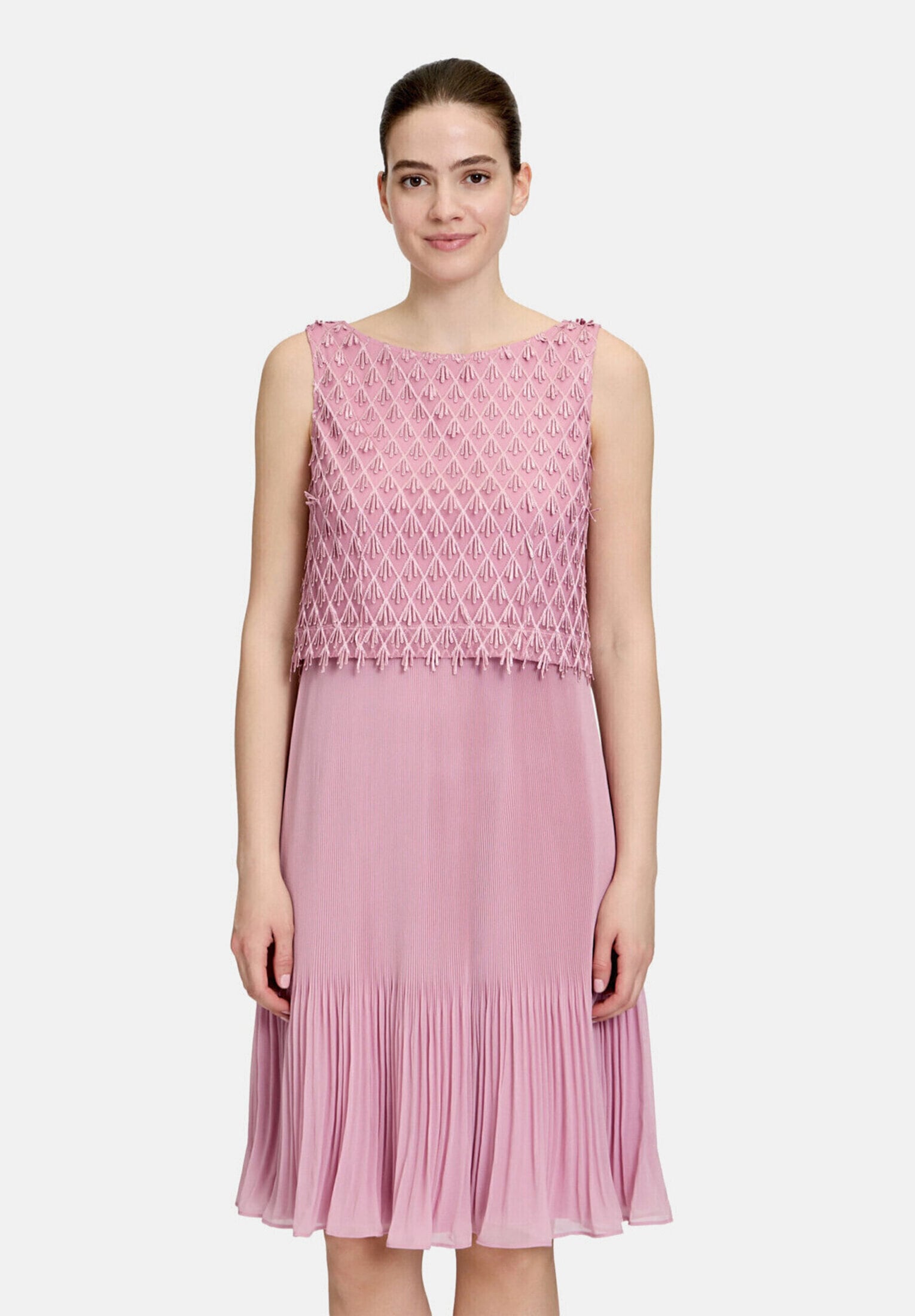 Vera Mont Cocktailkleid »Damen mit Plissee« Ohne Tasche Fransen