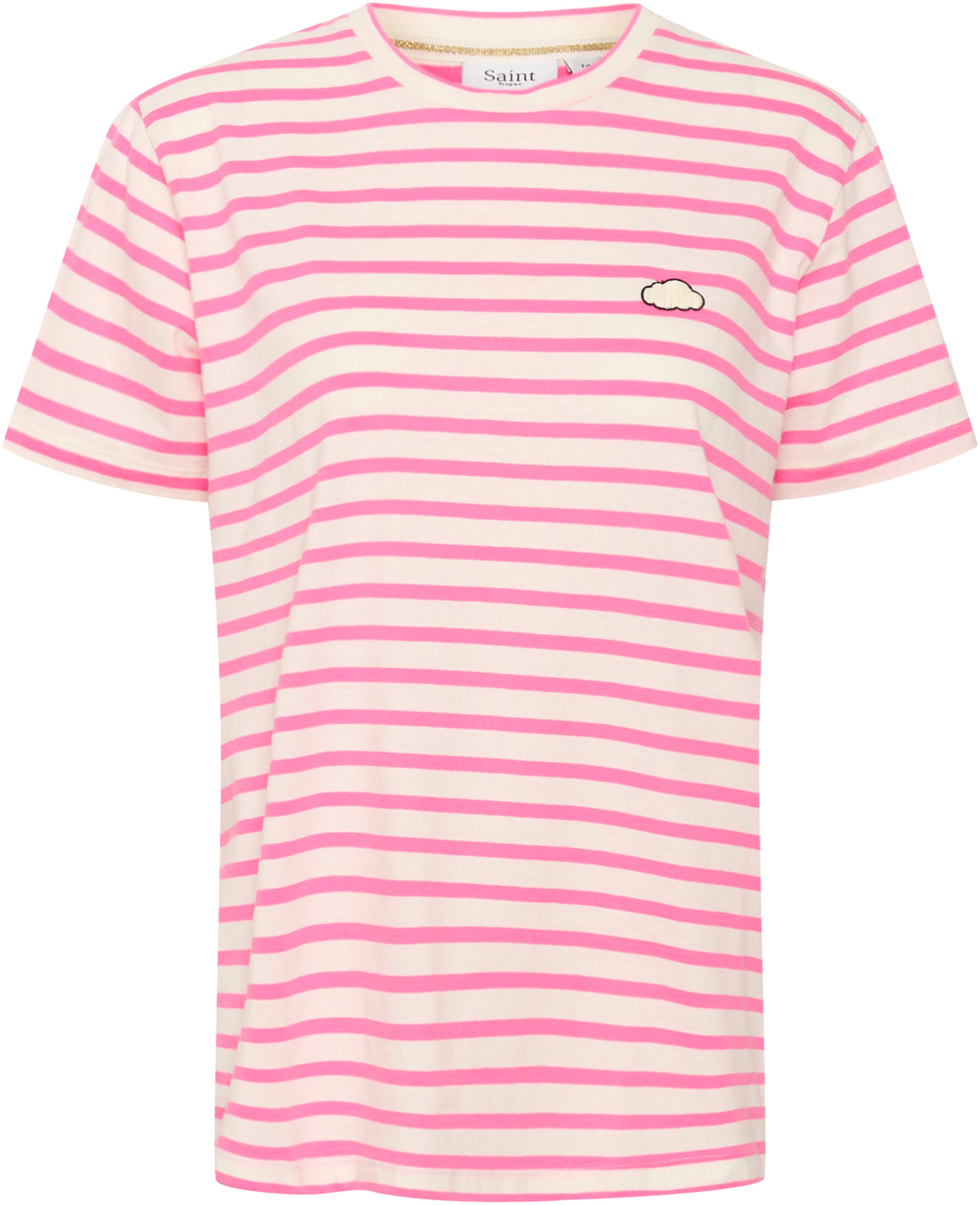 Saint Tropez T-Shirt »GanikaSZ T-Shirt«, mit kleiner Stickerei