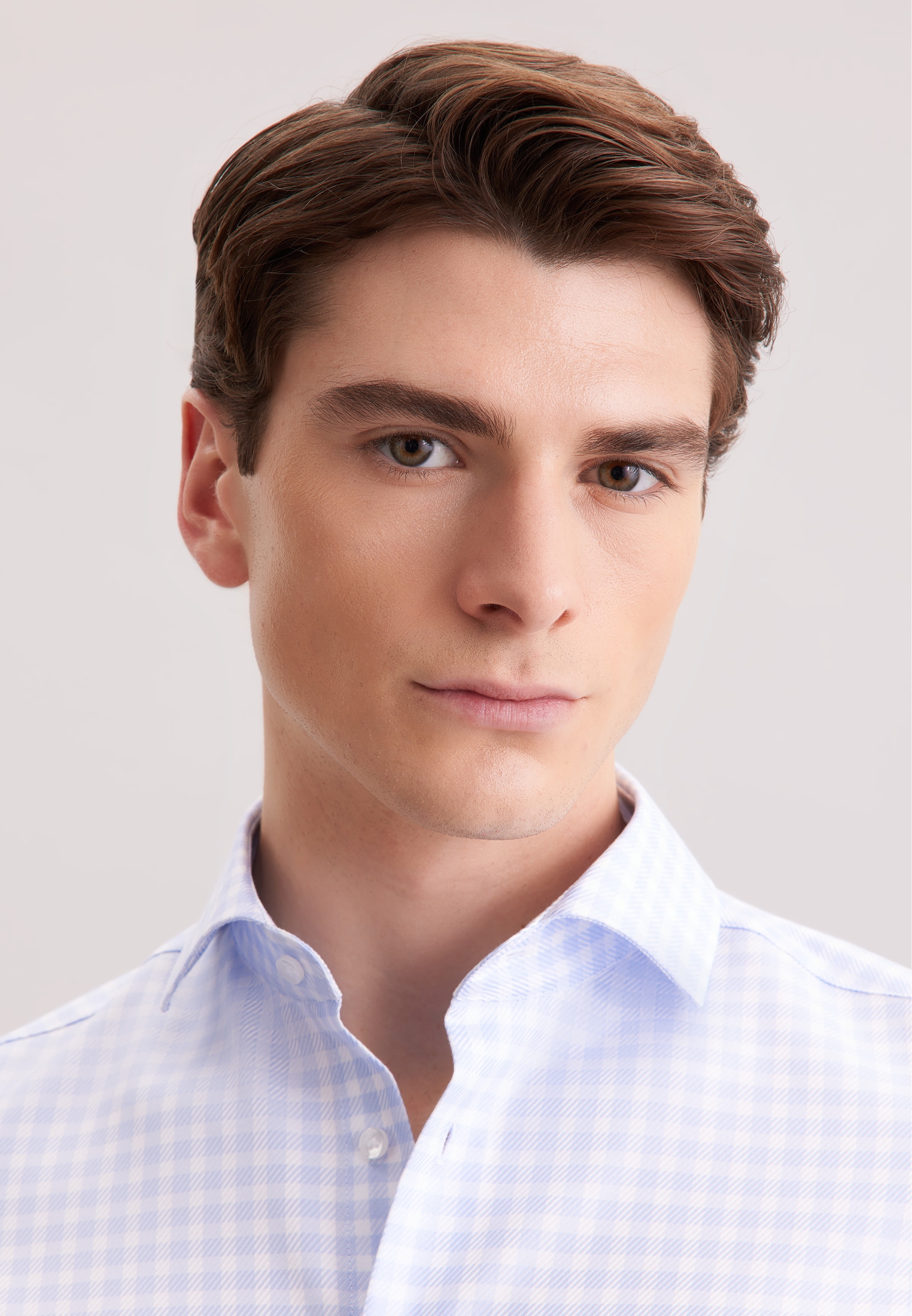 Thumbnail - seidensticker Businesshemd "Schwarze Rose" Slim 1/1 Kentkragen Karo