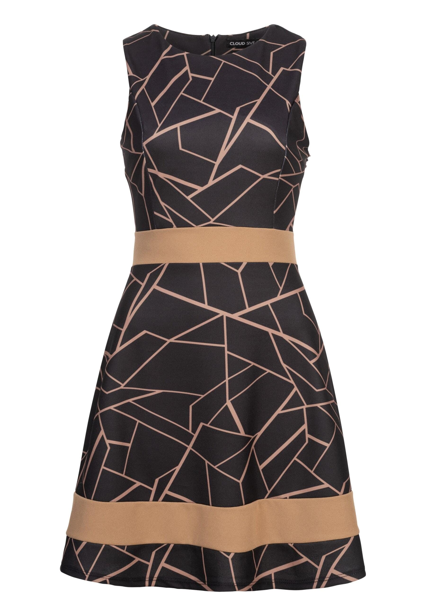 CLOUD 5IVE Shirtkleid "CLOUD 5IVE Dress with Abstract Print and Zipper on t günstig online kaufen