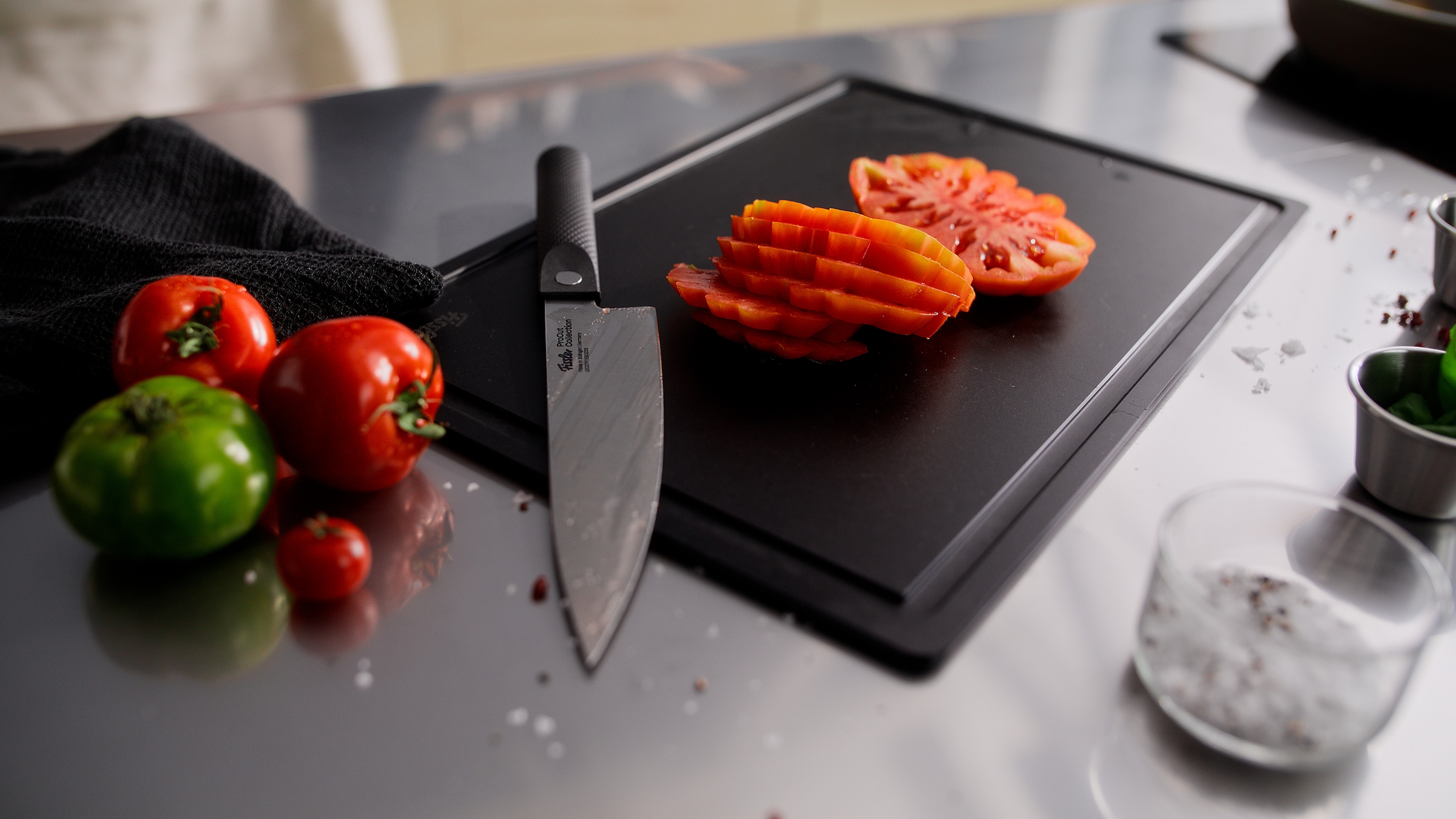 Fissler Messer-Set »ProcCut Collection«, (Set, 3 tlg., 3-teilig-Universalmesser-Gemüsemesser-Kochmesser), Made in Germany, handgeschliffen, 12C27M Spezialmesserstahl
