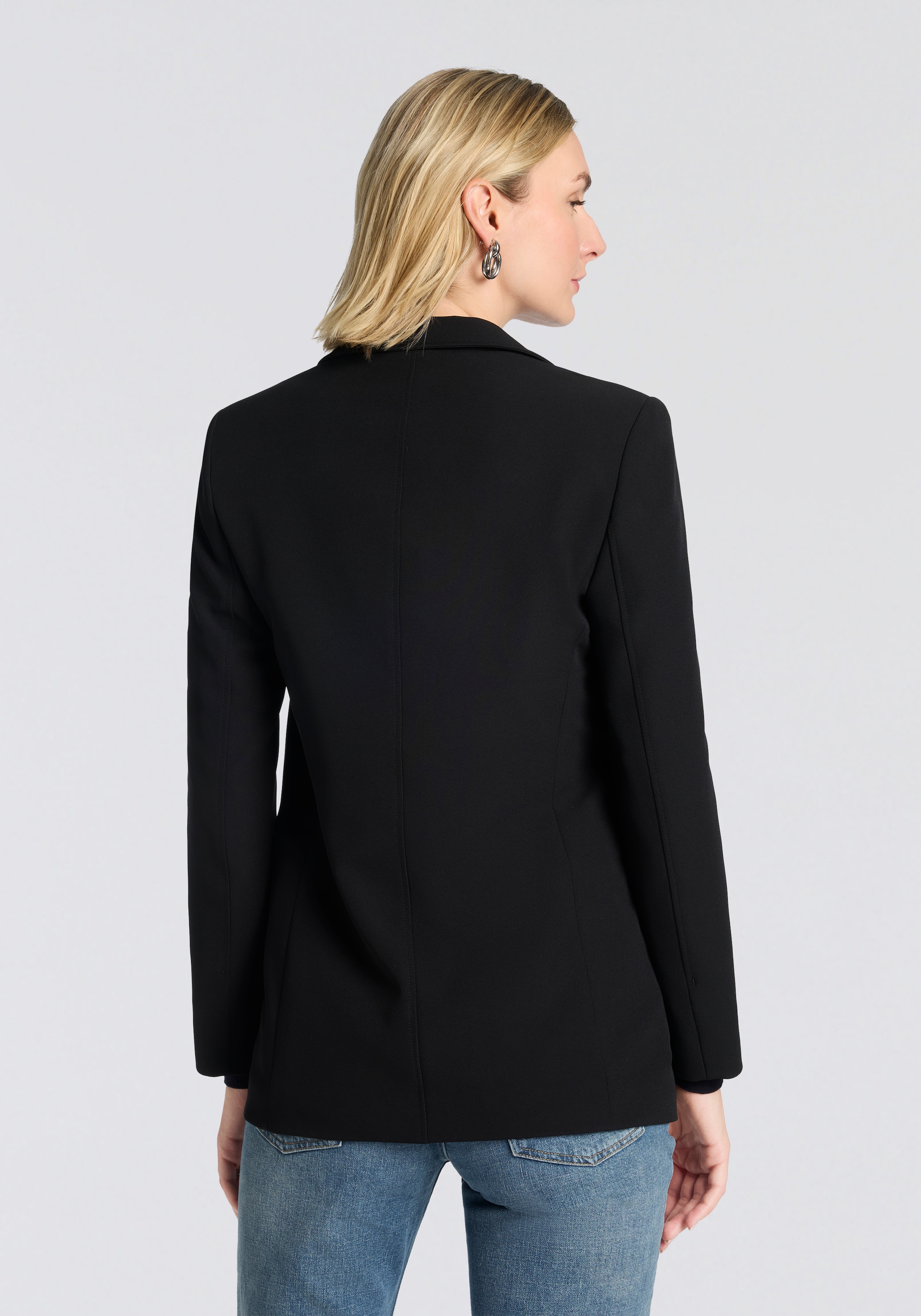 BOSS ORANGE Kurzblazer »Jabla Premium Damenmode« aus knitterarmem Krepp