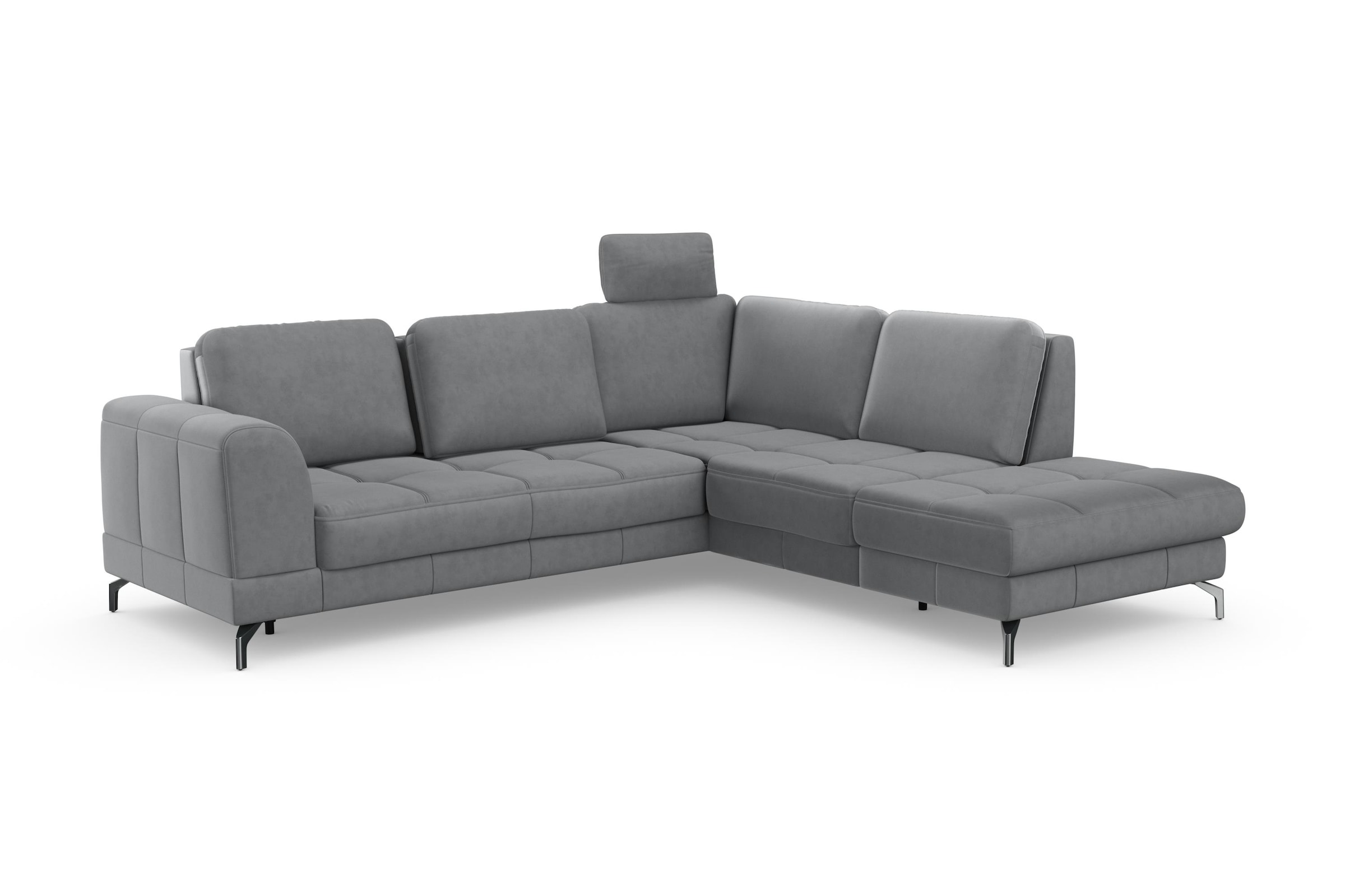 sit&more Ecksofa »Bendigo L-Form« inklusive Sitztiefenverstellung, Bodenfreiheit 12 cm, in 2 Fußfarben