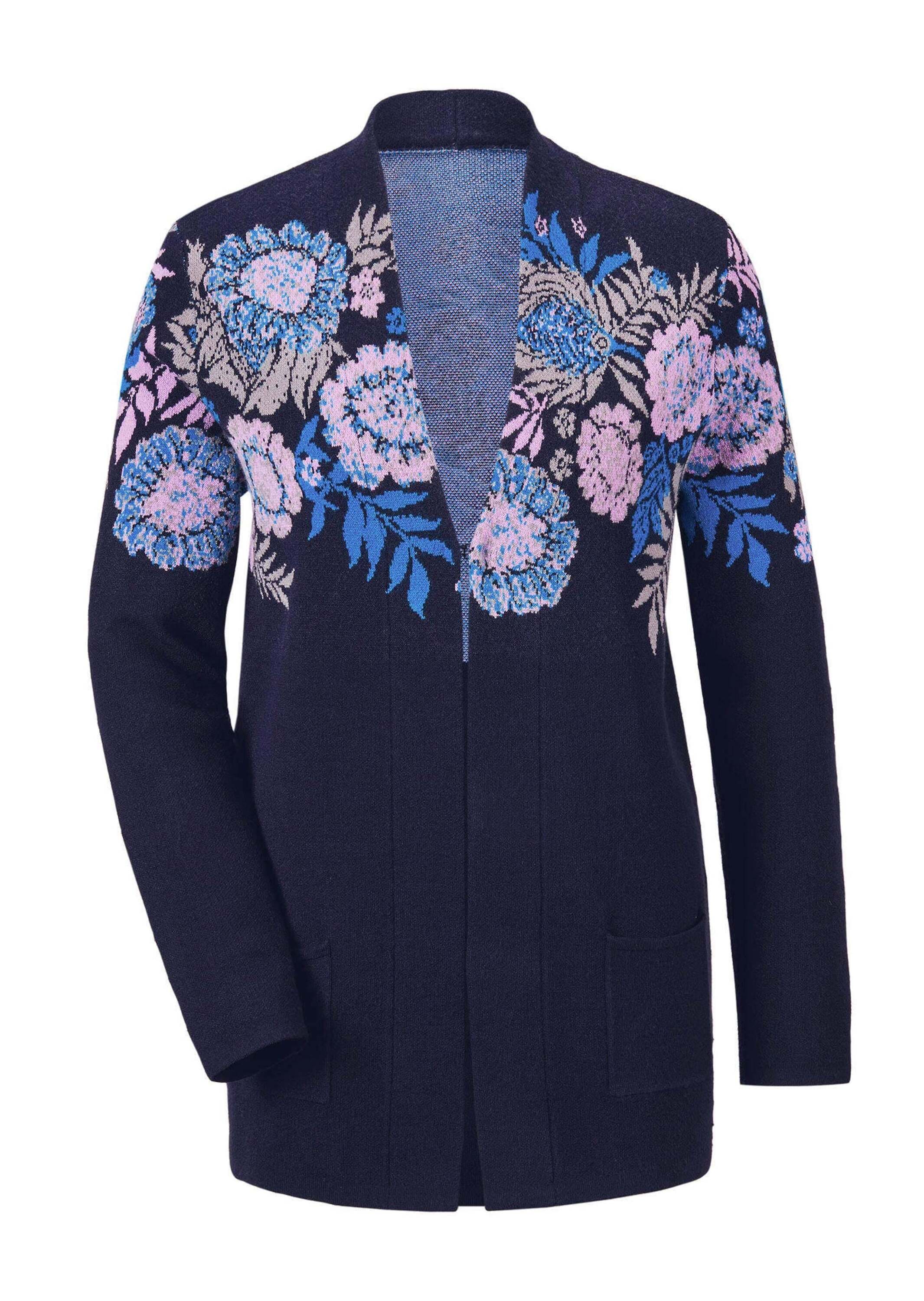 GOLDNER Strickpullover "Kurzgröße Strickjacke mit V-Ausschnitt" günstig online kaufen