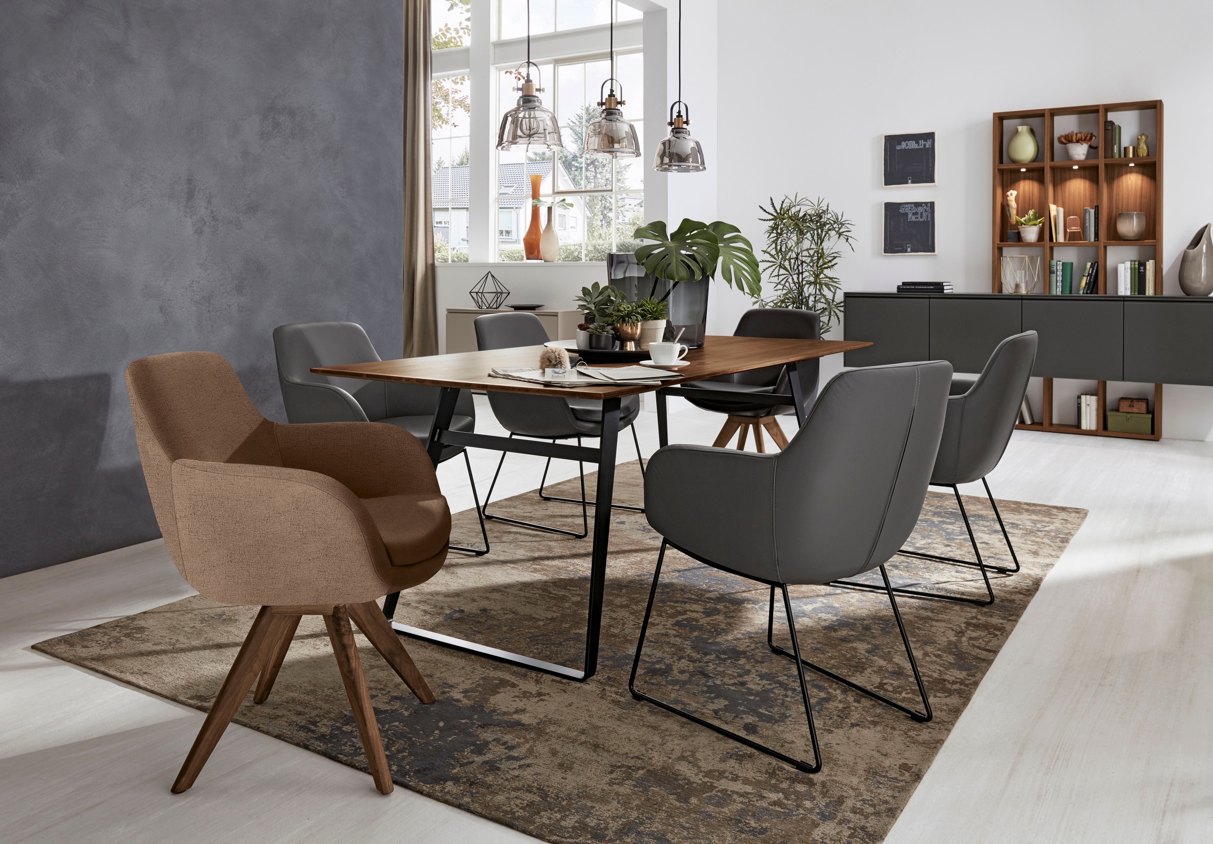 Musterring Esszimmerstuhl "Tavia" (Set) 2 Stk.Stativgestell Wildnussbaum, D günstig online kaufen