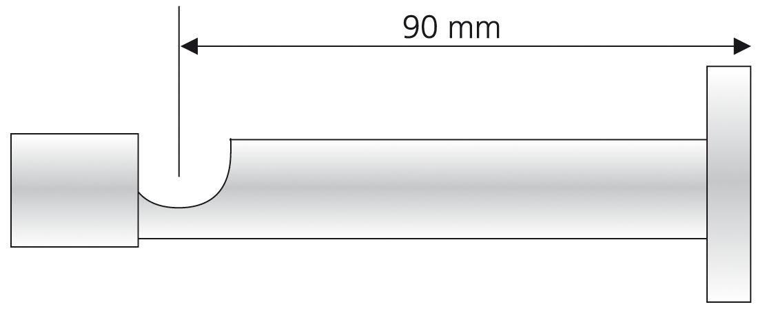 Liedeco Träger, (1 St.), mit Schraubkappe für Gardinenstangen Ø 16 mm