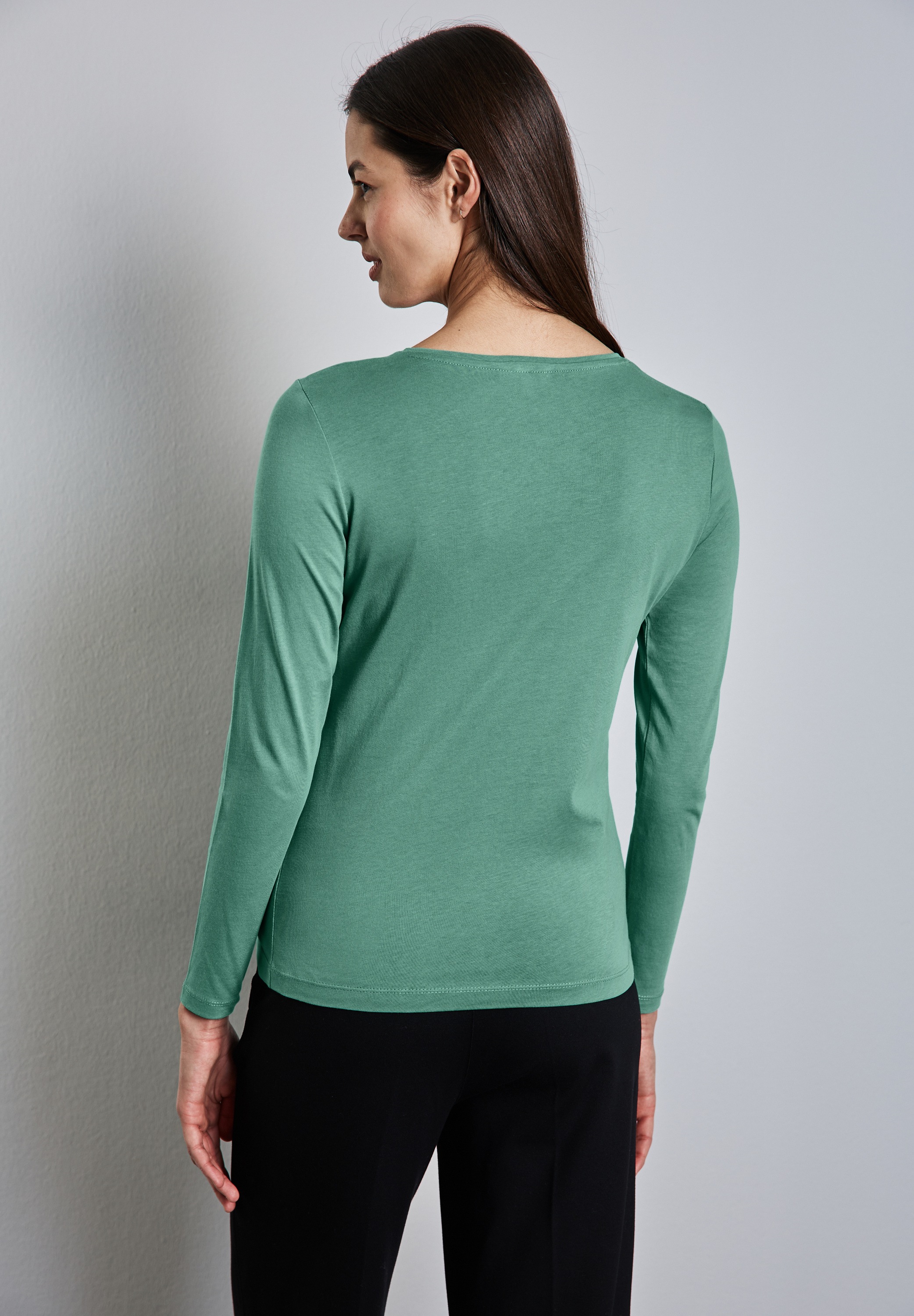 STREET ONE Langarmshirt, aus reiner Baumwolle