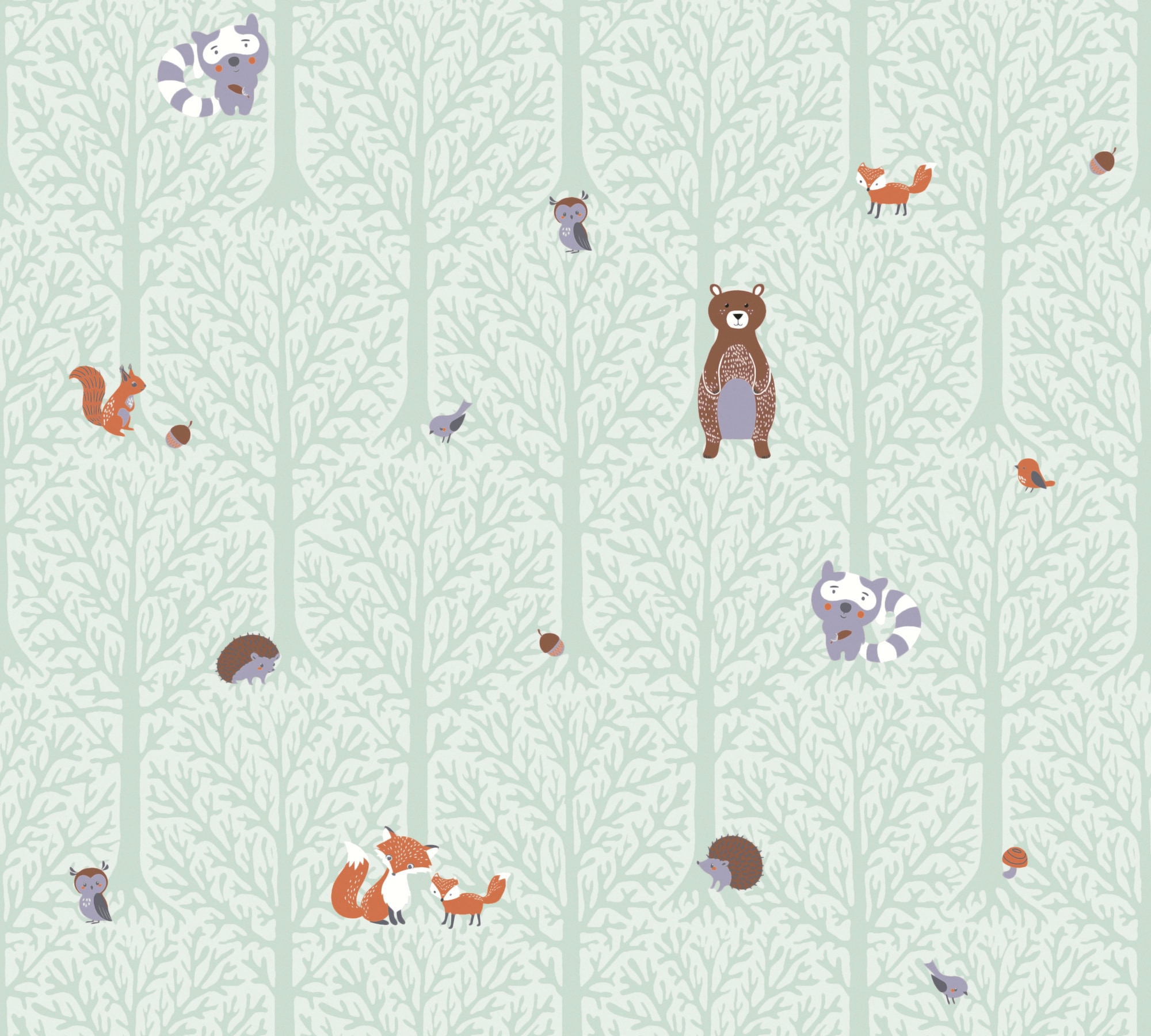 A.S. Création Vliestapete "Little Love" Motiv abstrakt naturalistisch glatt Kindertapete Tapete Wald Tapeten Kinderzimmer Schlafzimmer Design Büro
