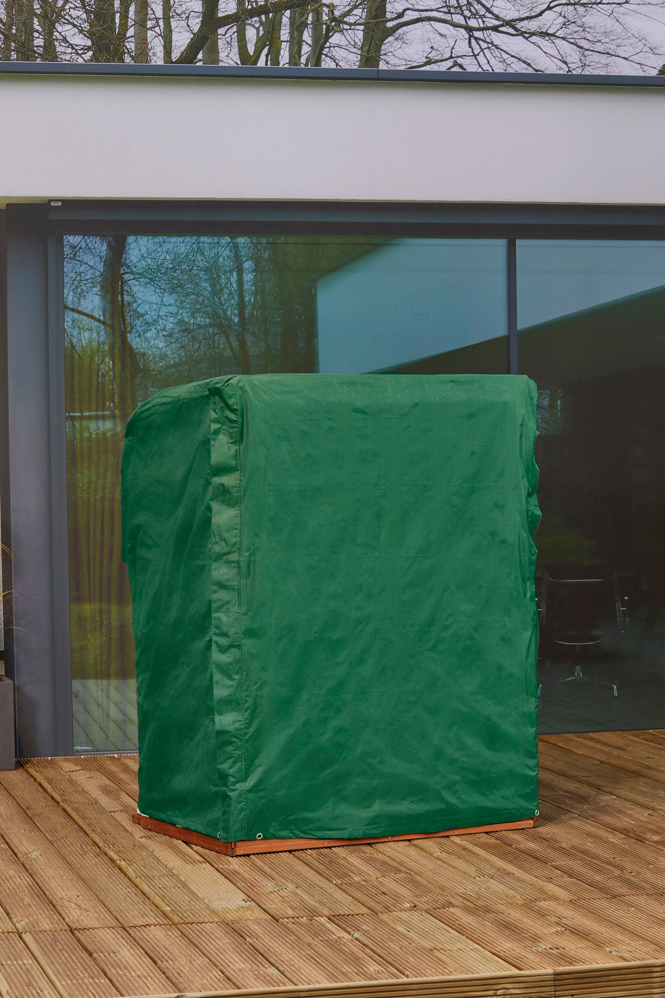 winza outdoor covers Strandkorb-Schutzhülle »Premium«, BxTxH: 152x105x165/135 cm, Wasserdicht, 100 % recycelbar, grün