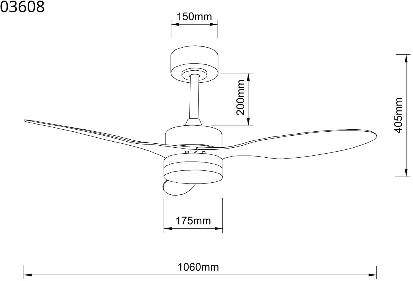 GLOBO LIGHTING Deckenleuchte »BLACKWELL« LED-Modul 1 Stk. Deckenventilator Schwarz, Opal/Kunststoff, dimmbar, LED 20W