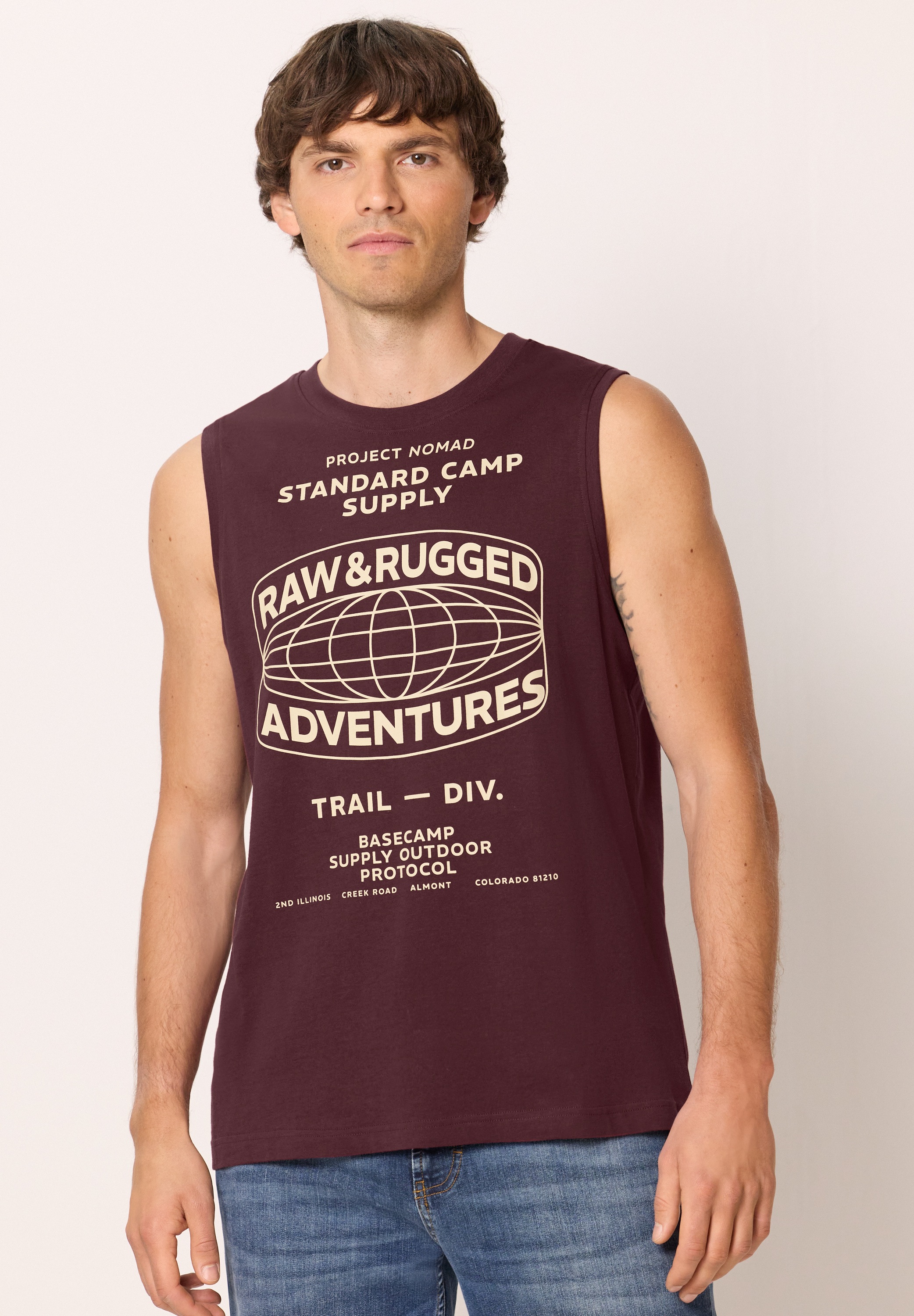 STREET ONE MEN Tanktop aus reiner Baumwolle