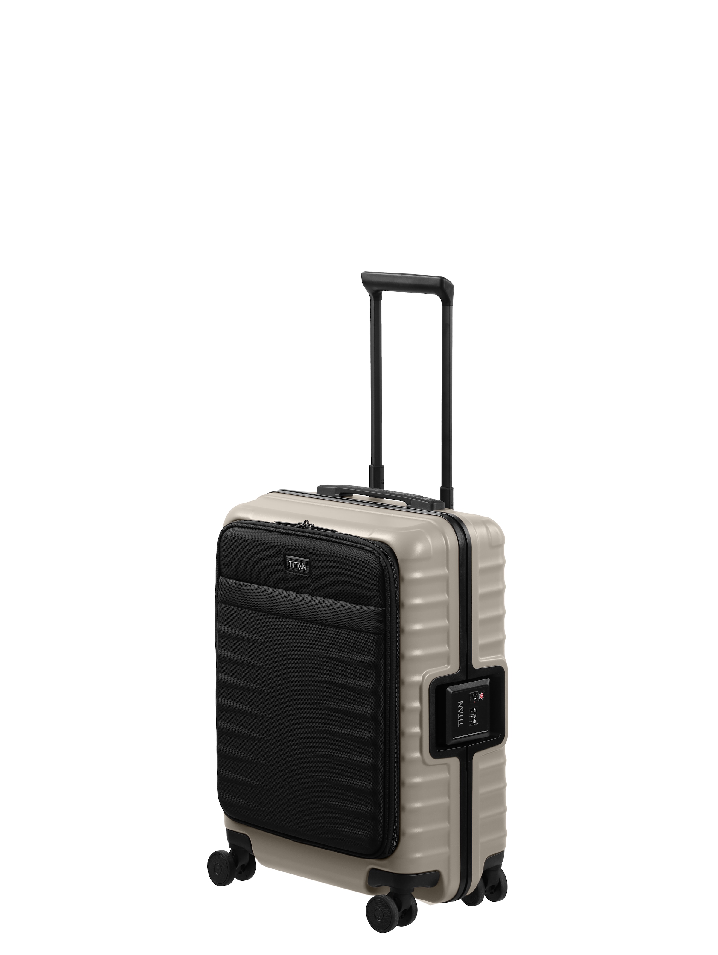 TITAN - Made in Germany Handgepäckkoffer "OVERSEAS S23 Business Handgepäcktrolley" 42 l 4 Rollen 17"-Laptopfach, flexible Vortasche und TSA-Schlösser