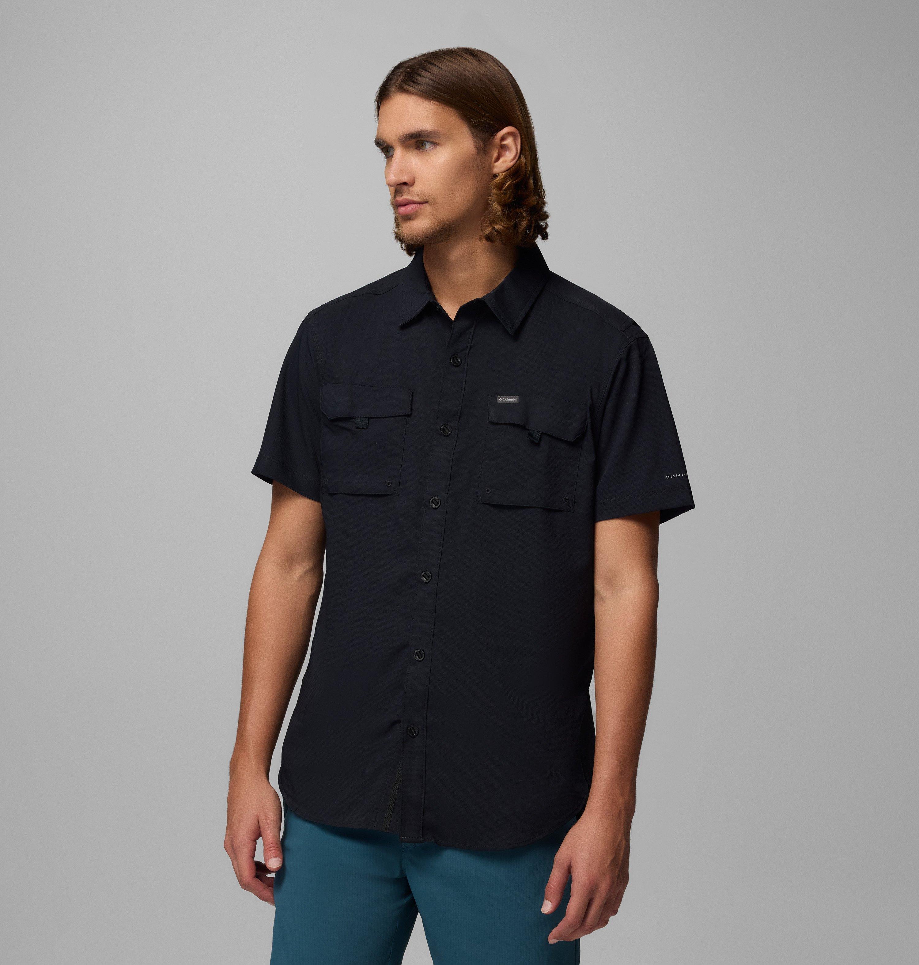 Columbia Funktionshemd Kurzarm-Ausführung, mit bequemer Passform, aus Polyester in Webart